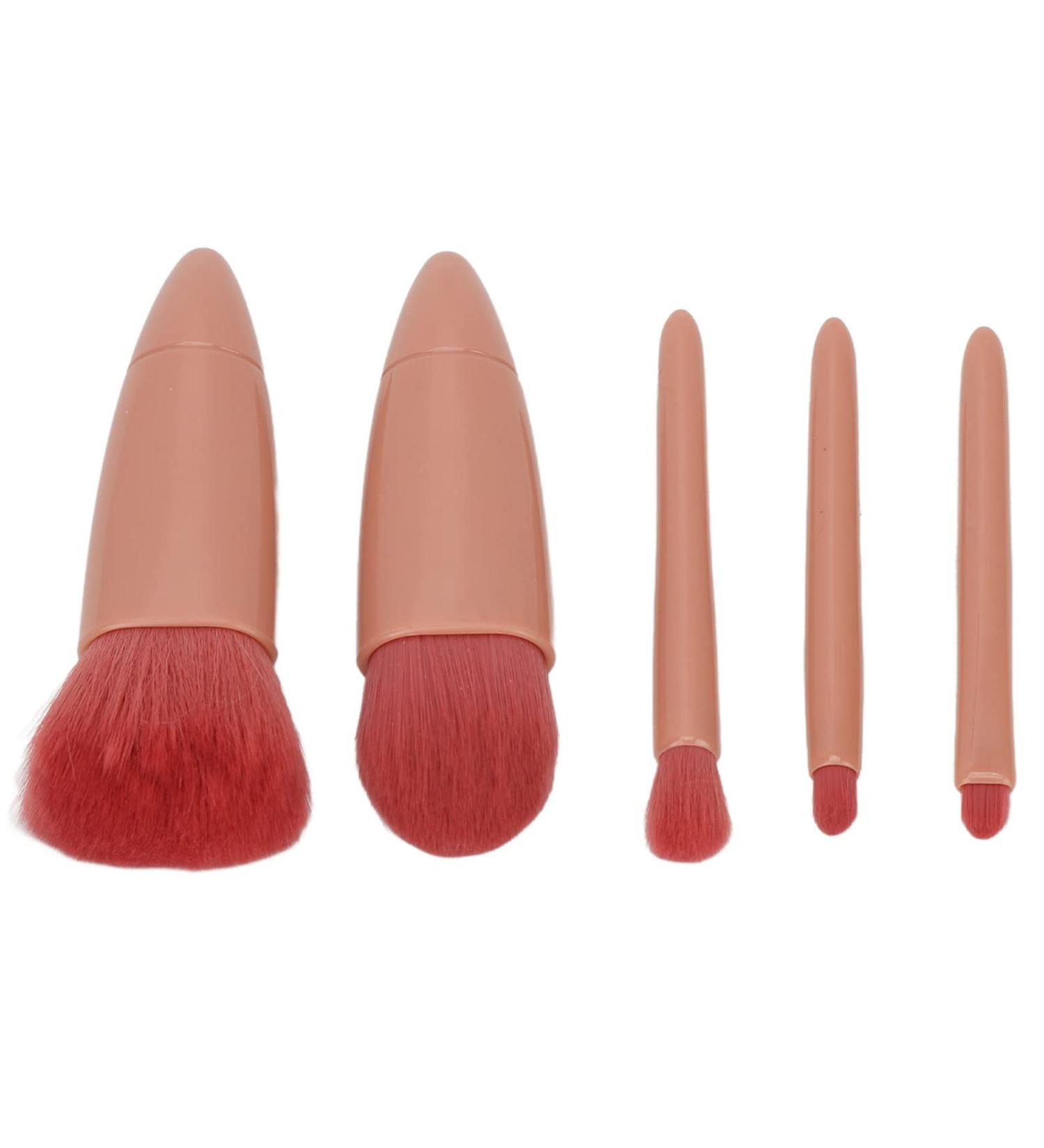5pcs Makeup Brush Portable Complete Mirror Cosmetic Brushes Kit Sets Set Eyeshadow Loose Setting Powder - Buy Online on SooperMarket.com