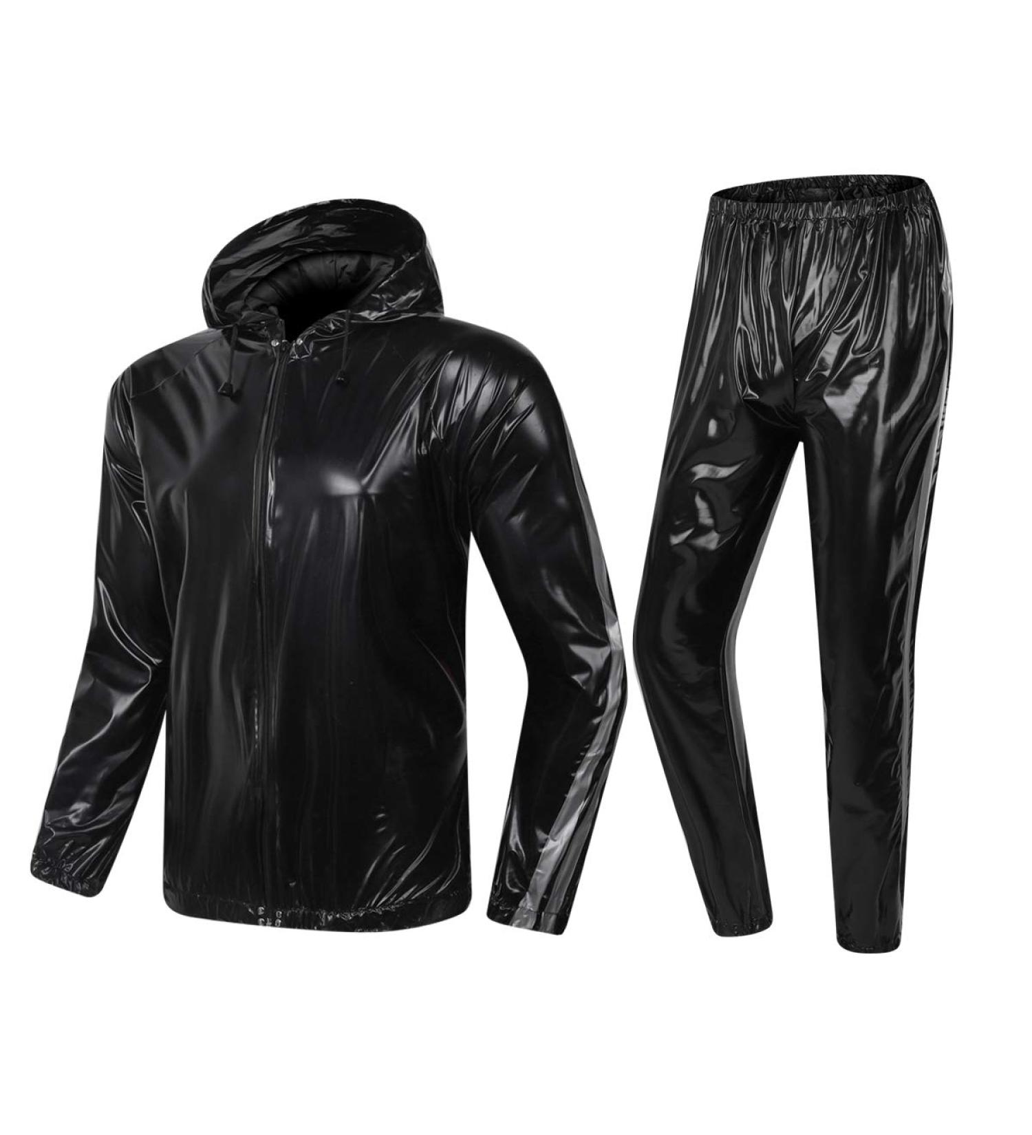 MulYeeh Weight Loss Sweat Suit - Anti-Rip Full-Zip Sauna Suit for Men Women - Black Large - Buy Online on SooperMarket.com