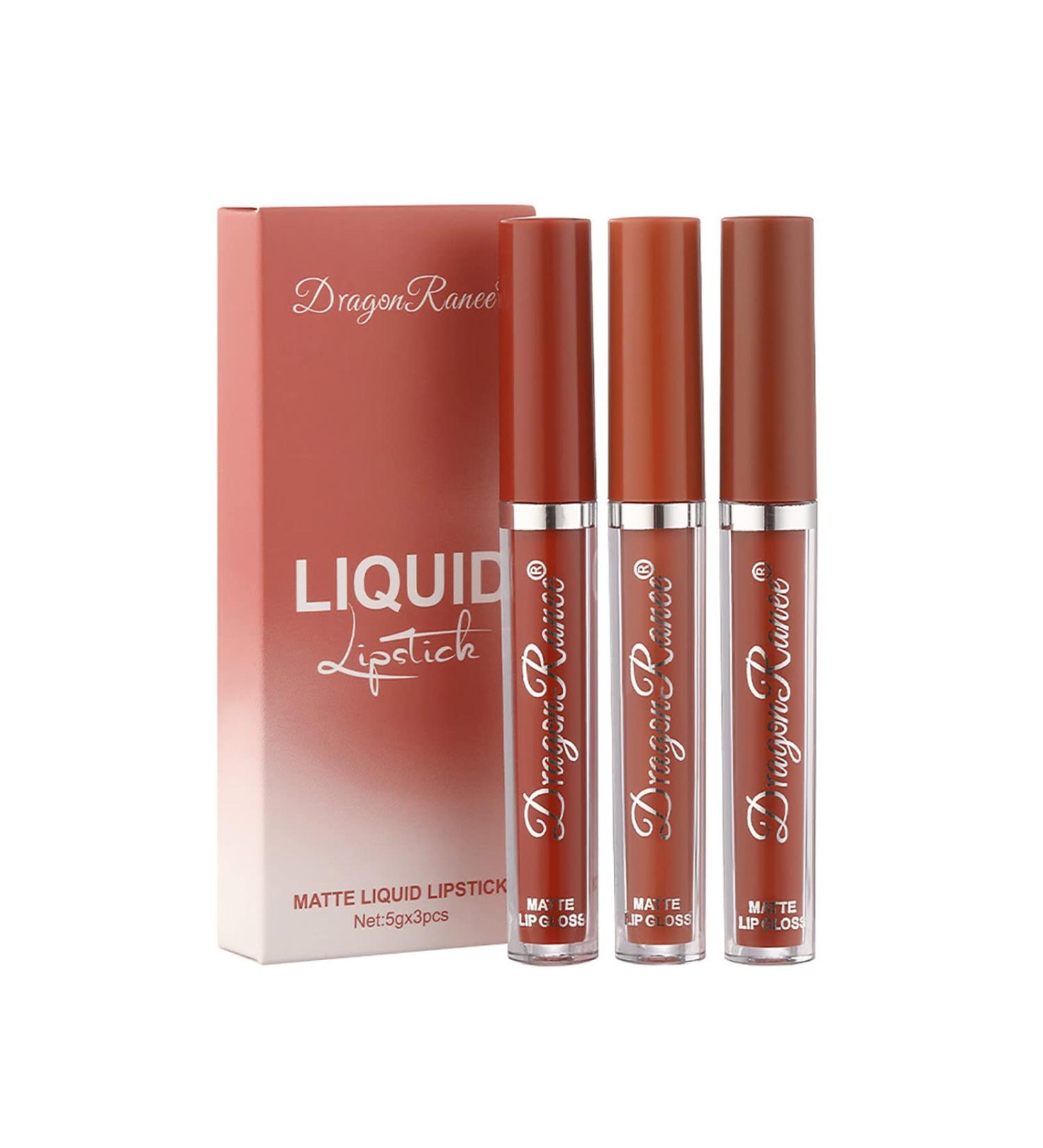 YUECI 3PCS Matte Liquid Lipstick Set - Moisturizing Multi-Color Matte Lip Gloss (1 ml) - Buy Online Internationally - Buy Online on SooperMarket.com
