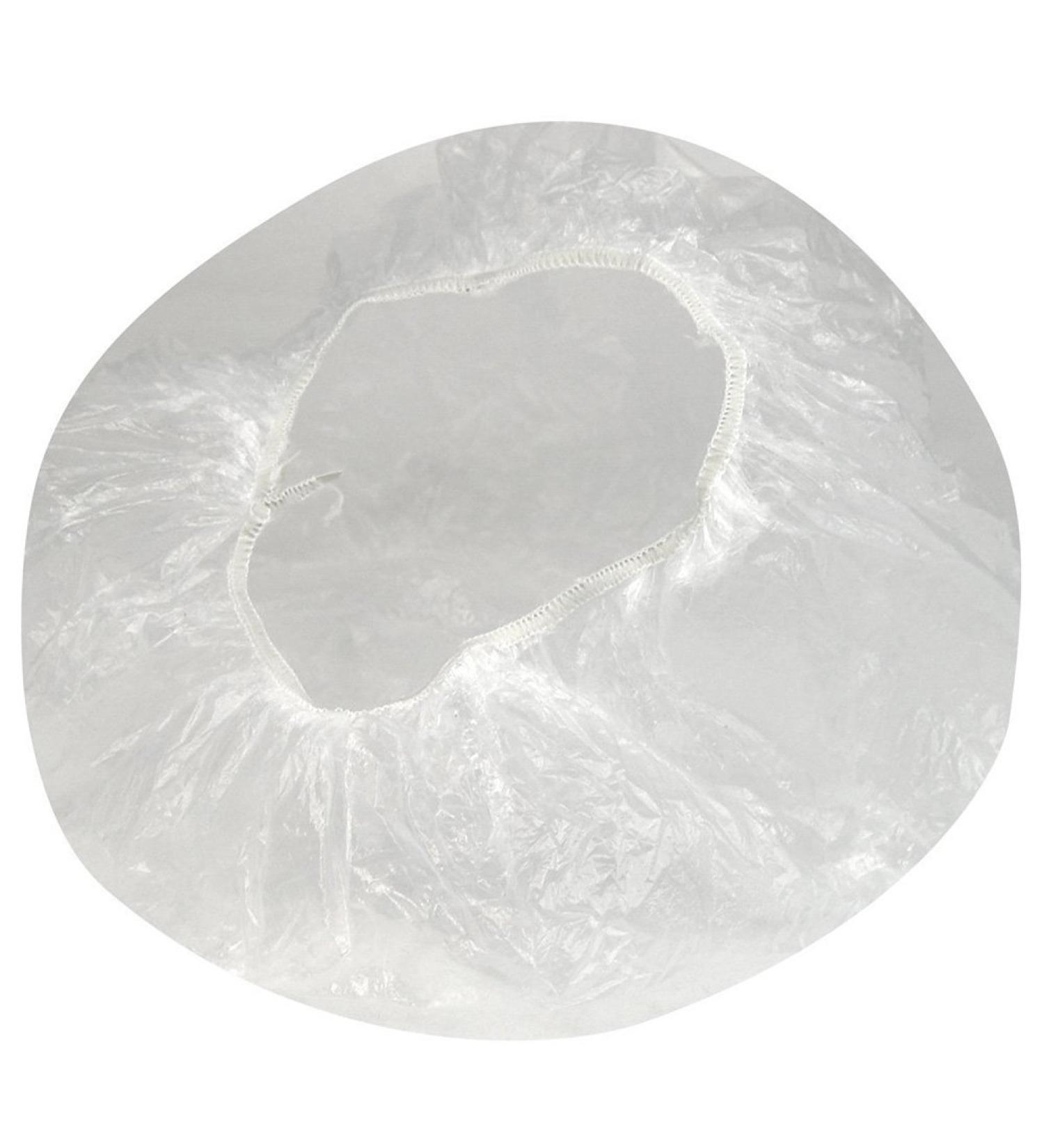 HugeStore 100 Pcs Disposable Clear Waterproof Shower Caps for Bath and Hair Protection - Buy Online on SooperMarket.com
