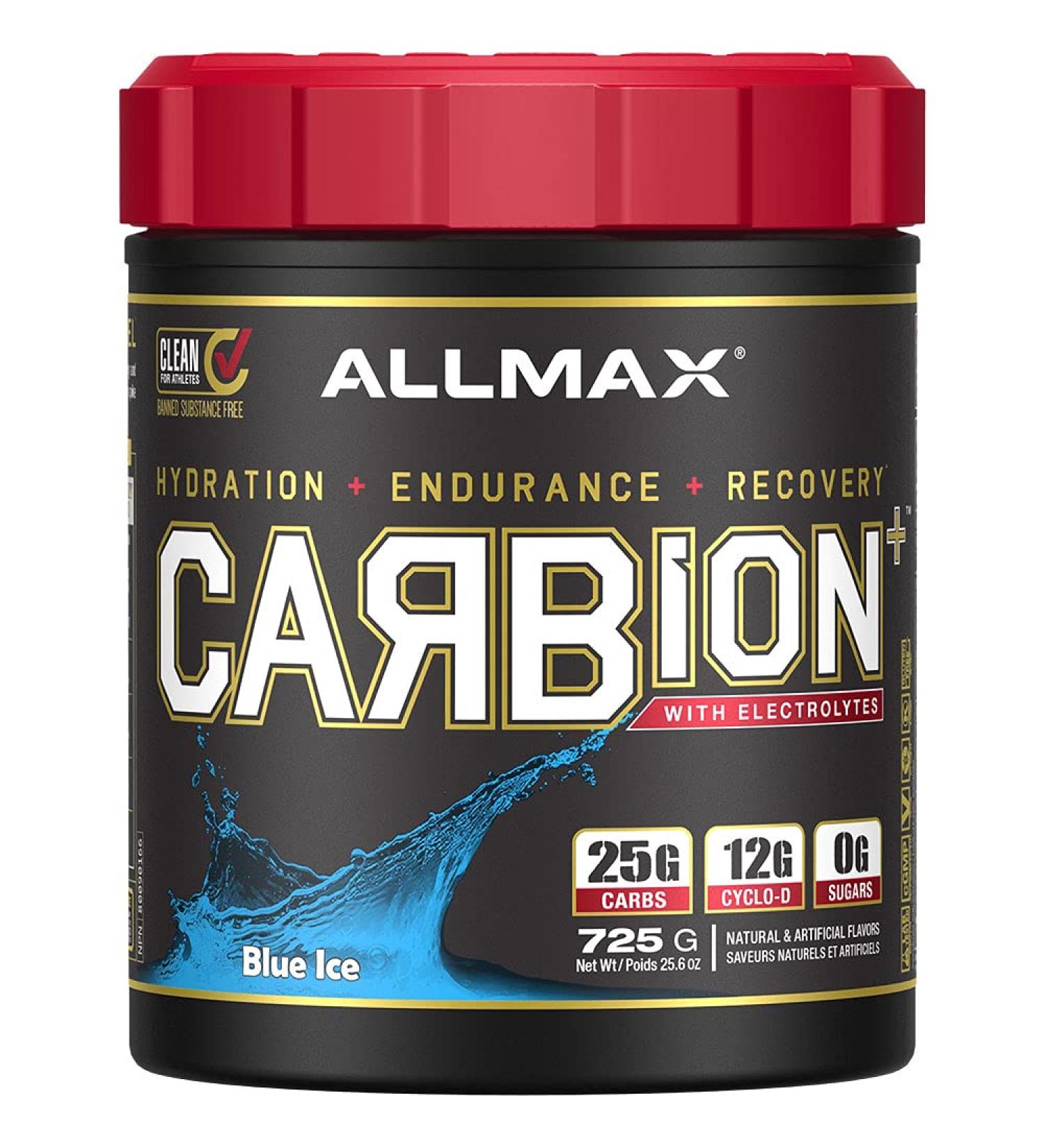 ALLMAX Nutrition - CARBION+ (Hydration Endurance & Recovery) - Blue Ice - 725 Gram Blue Bomb Pop 725.0 g (Pack of 1) - Buy Online on SooperMarket.com