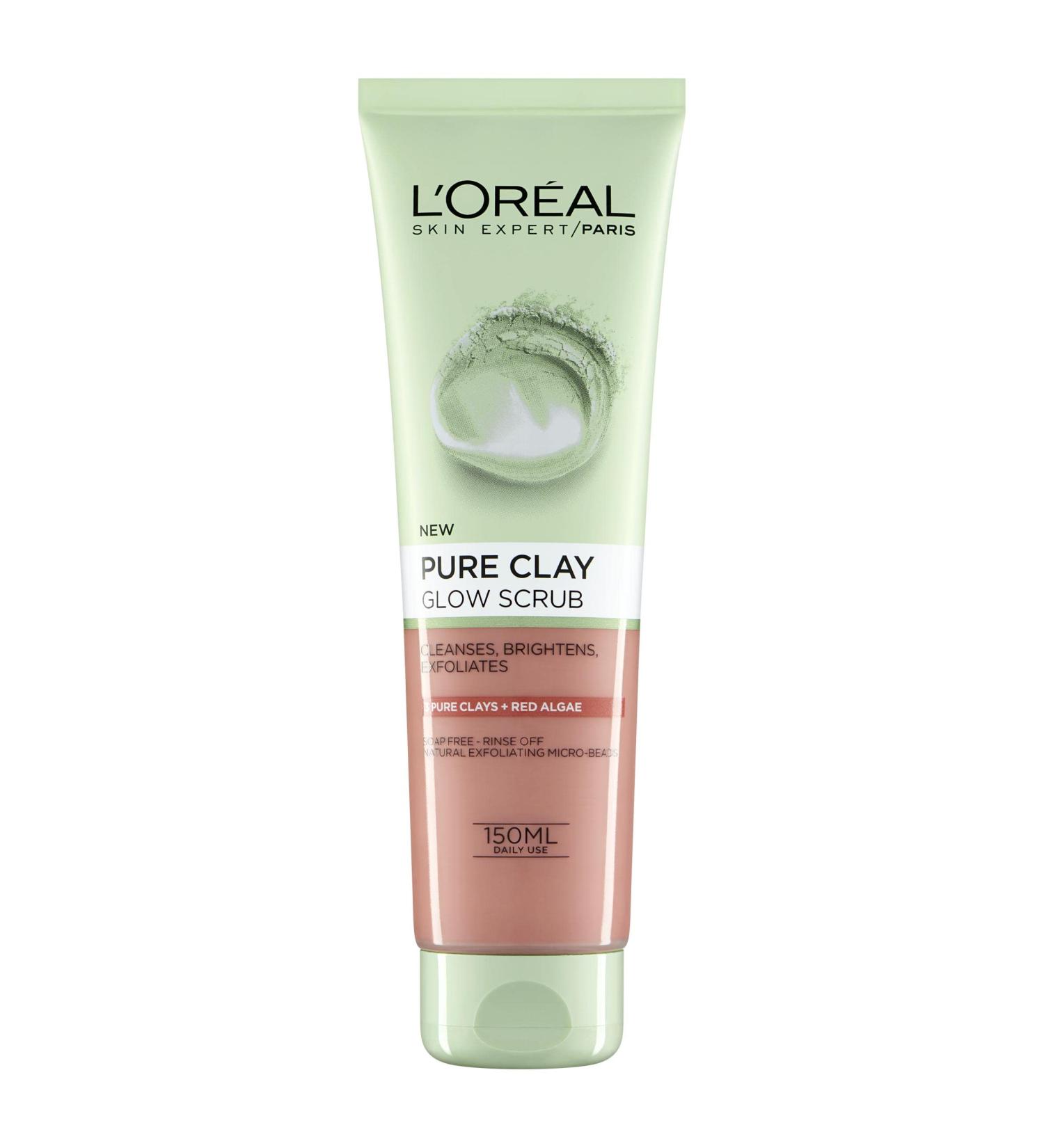 L'Oreal Paris Pure Clay Red Algae Glow Face Scrub 150 ml Red Algae Glow Scrub
