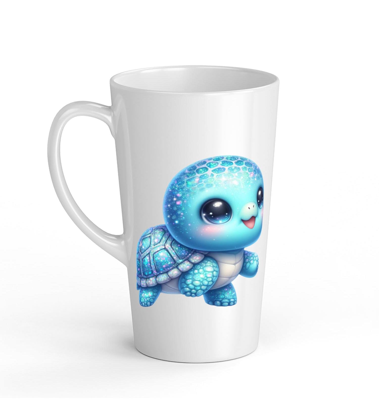 White Ceramic Baby Turtle Mug - Large 483 ml Perfect for Hot Chocolate or Milk Fun and Easy to Use