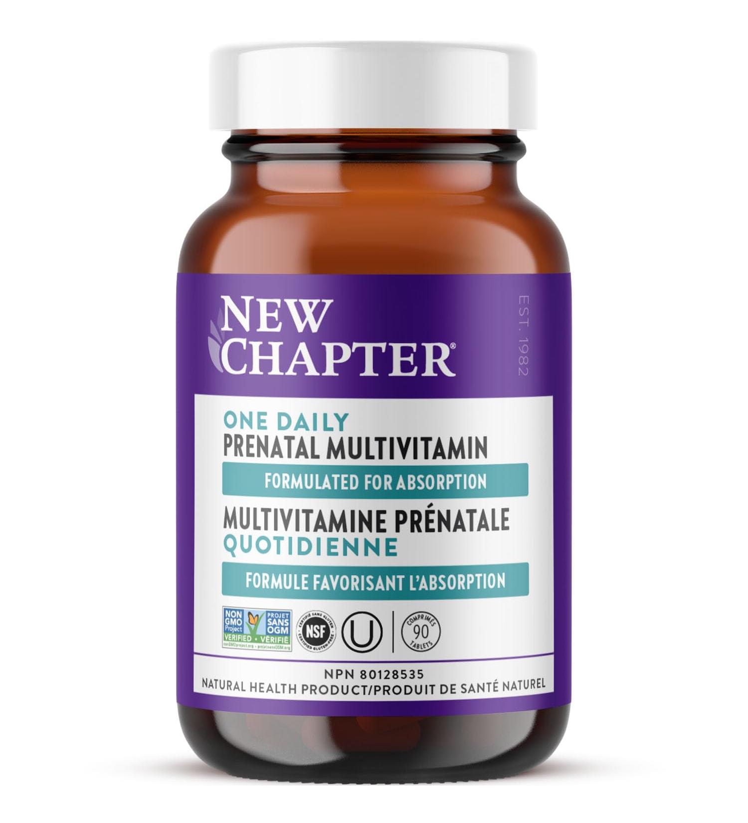New Chapter Prenatal Vitamins Prenatal Multivitamin with Methylfolate + Choline for Healthy Mom Baby One Daily 60 Count 1 count (Pack of 90) - Buy Online on SooperMarket.com