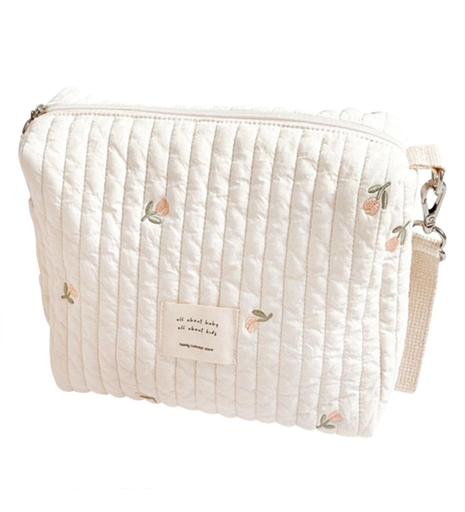 Universal Portable Baby Wrap Pockets & Diaper Bags for Newborns | Mini Diamond Organizer for Moms | Zippered Embroidered Printed Bear Design - Buy Online on SooperMarket.com