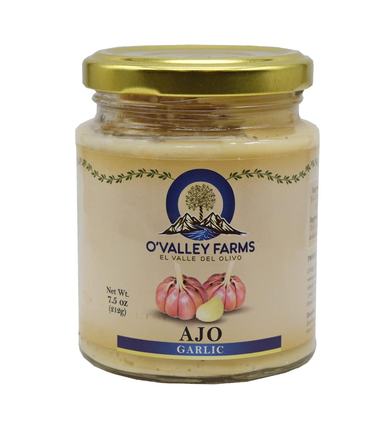 O'Valley Farms Ajo Peruvian Garlic Paste 7.5 oz - Authentic Flavor in a Glass Jar | Pack of 1 - Buy Online on SooperMarket.com