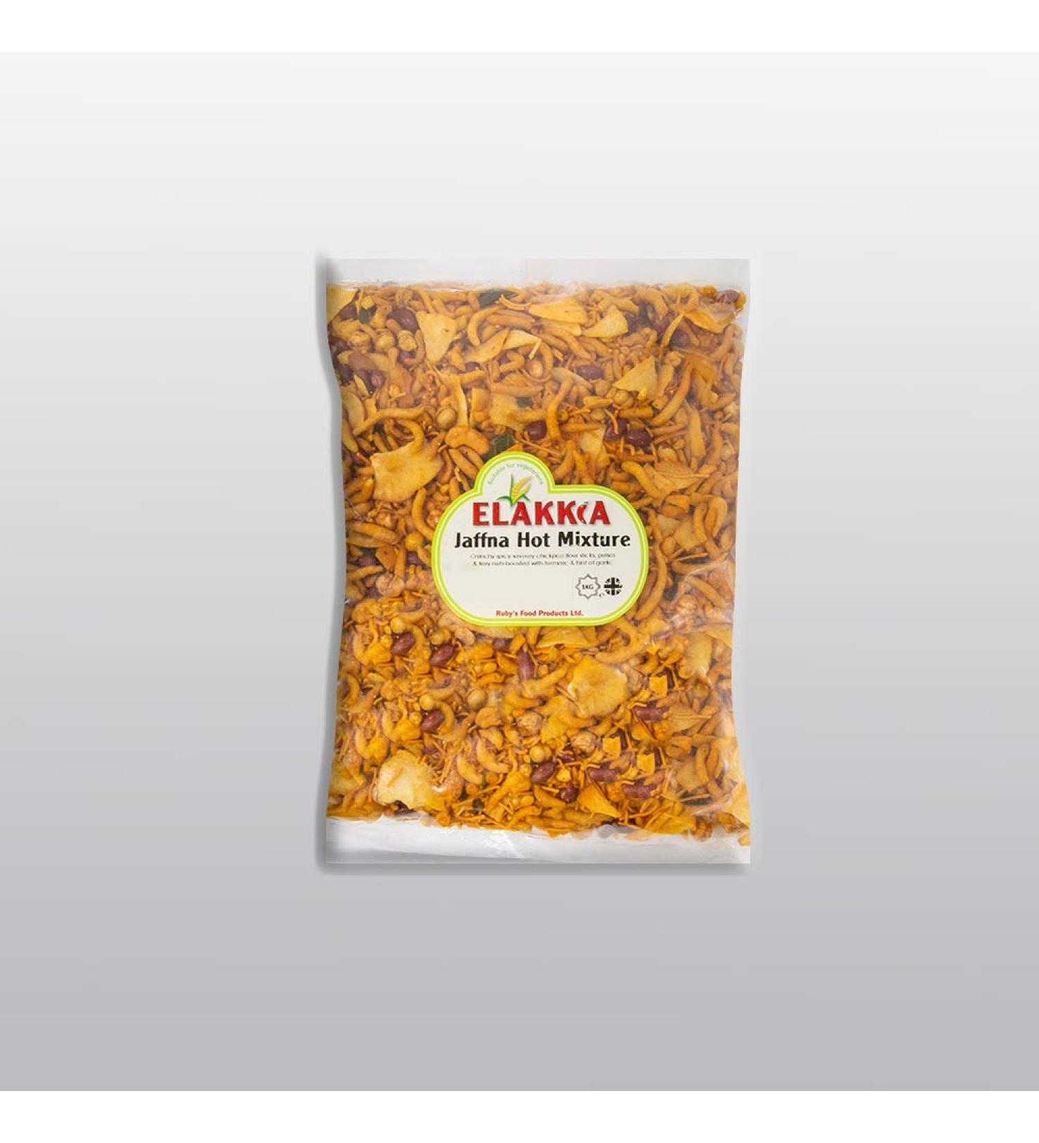 Elakkia Sri Lankan Jaffna Hot Mixture 1 kg Healthy Snacks Vegan Friendly Gluten Free No Artificial Flavours or Preservatives Added