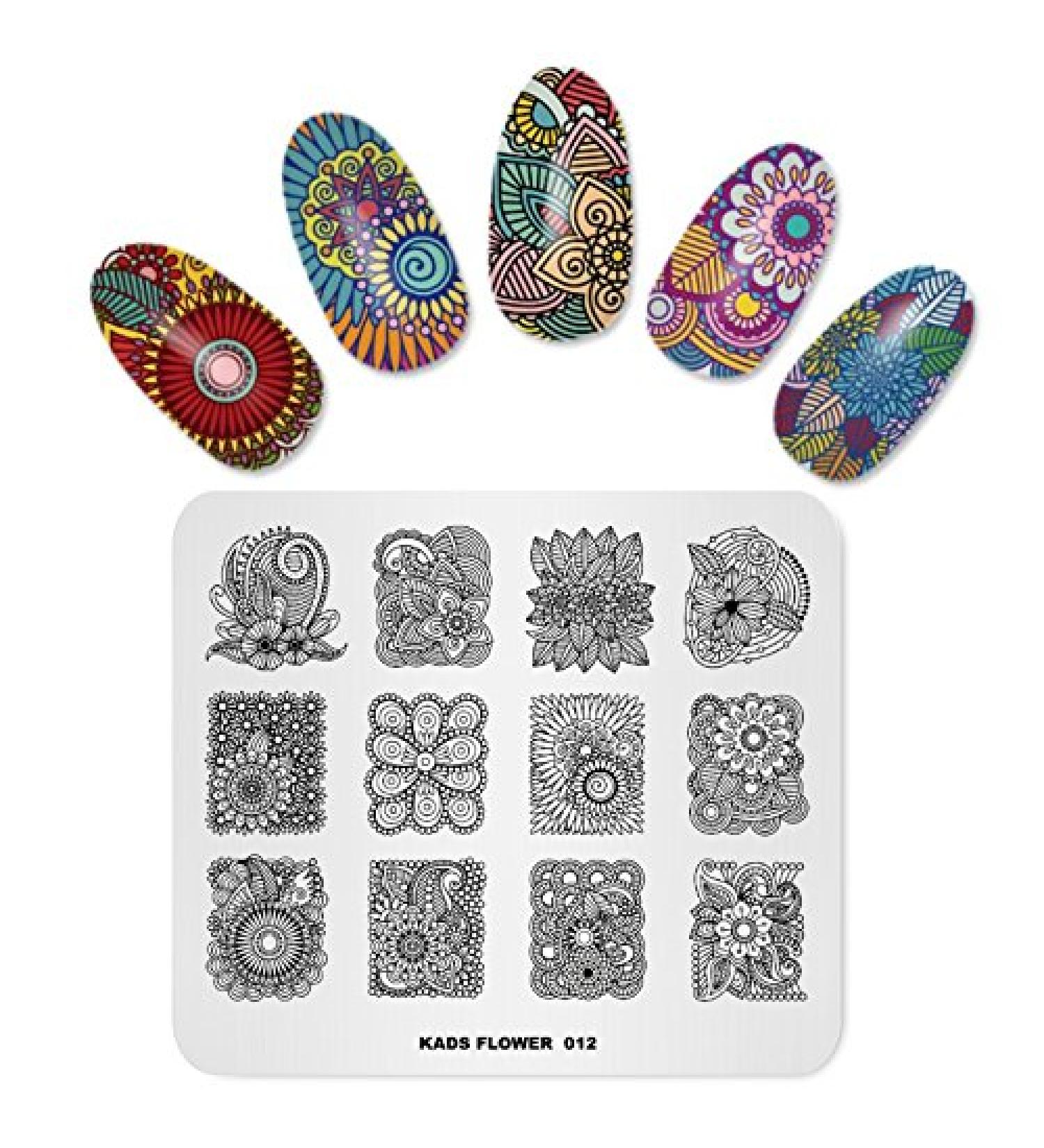 Multi-Pattern Flower Style Nail Art Stamper Tool - FL012 - Buy Online on SooperMarket.com