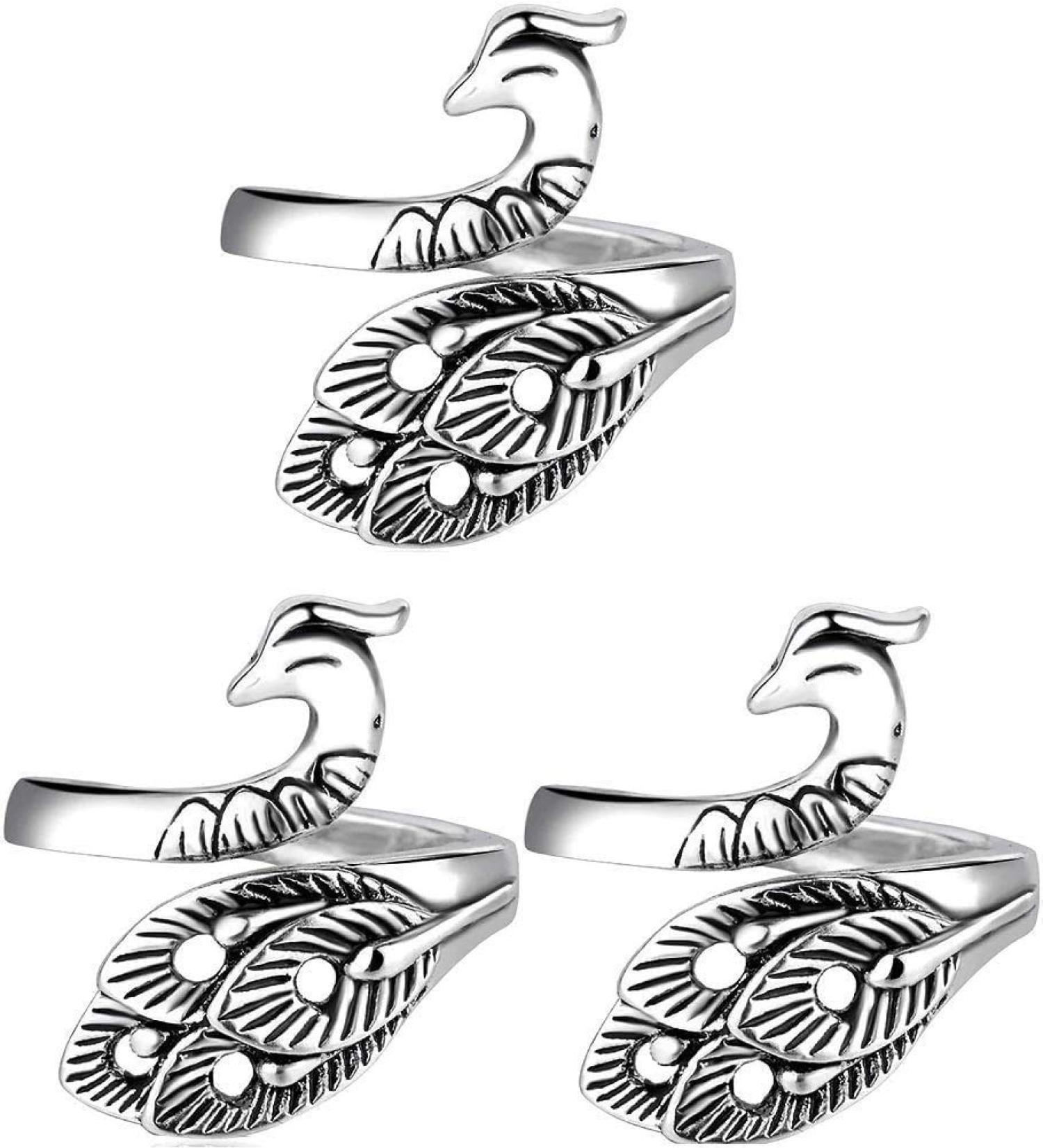 Adjustable Knitting Loop Set | Peacock Open Finger Ring | Faster Knitting Accessories - Buy Online on SooperMarket.com