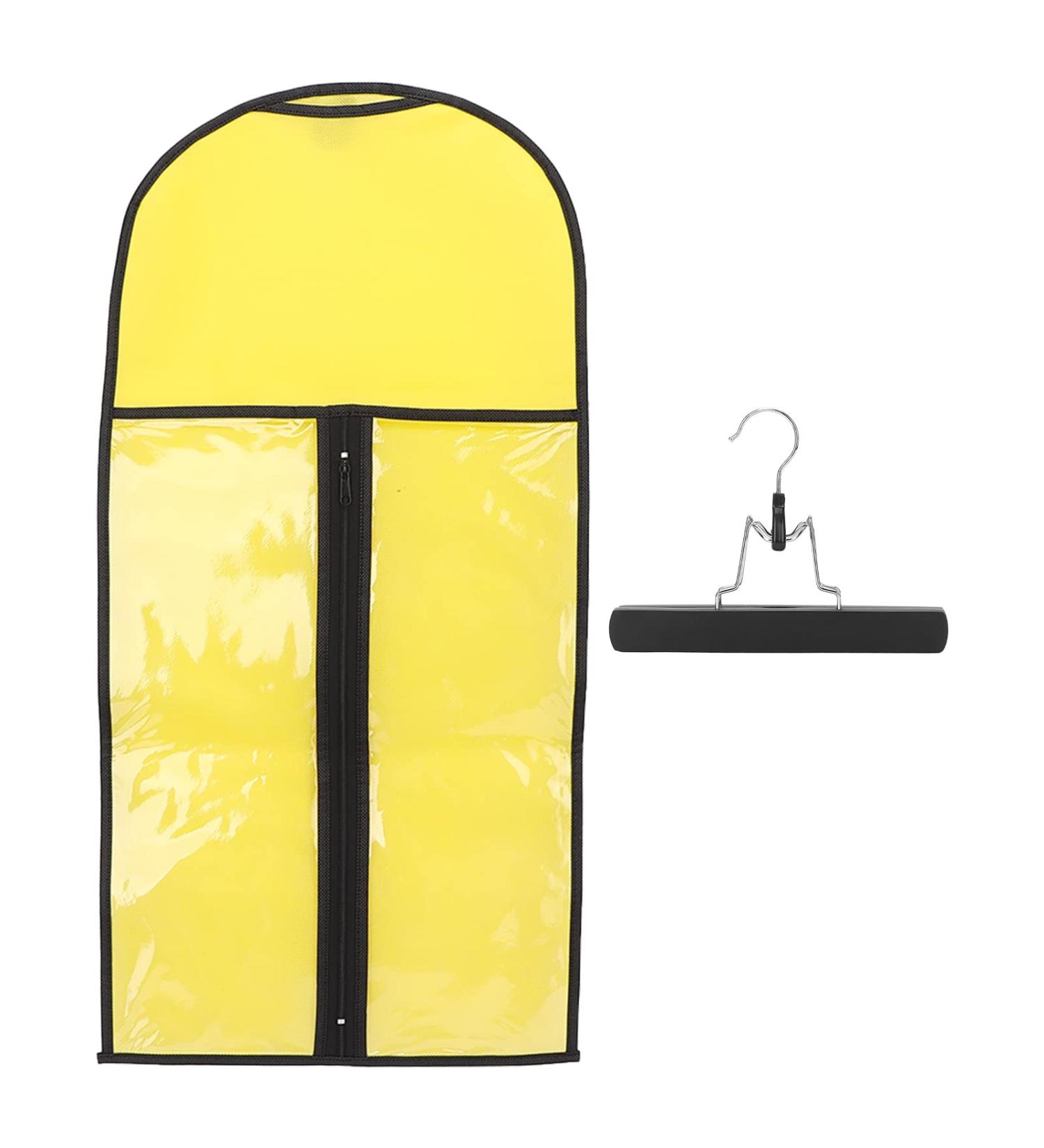 Wig Stand Hair Extension Storage Bag Portable Dustproof Hair Extension Holder with Zipper for Daily Travel Use (Yellow) - Buy Online on SooperMarket.com