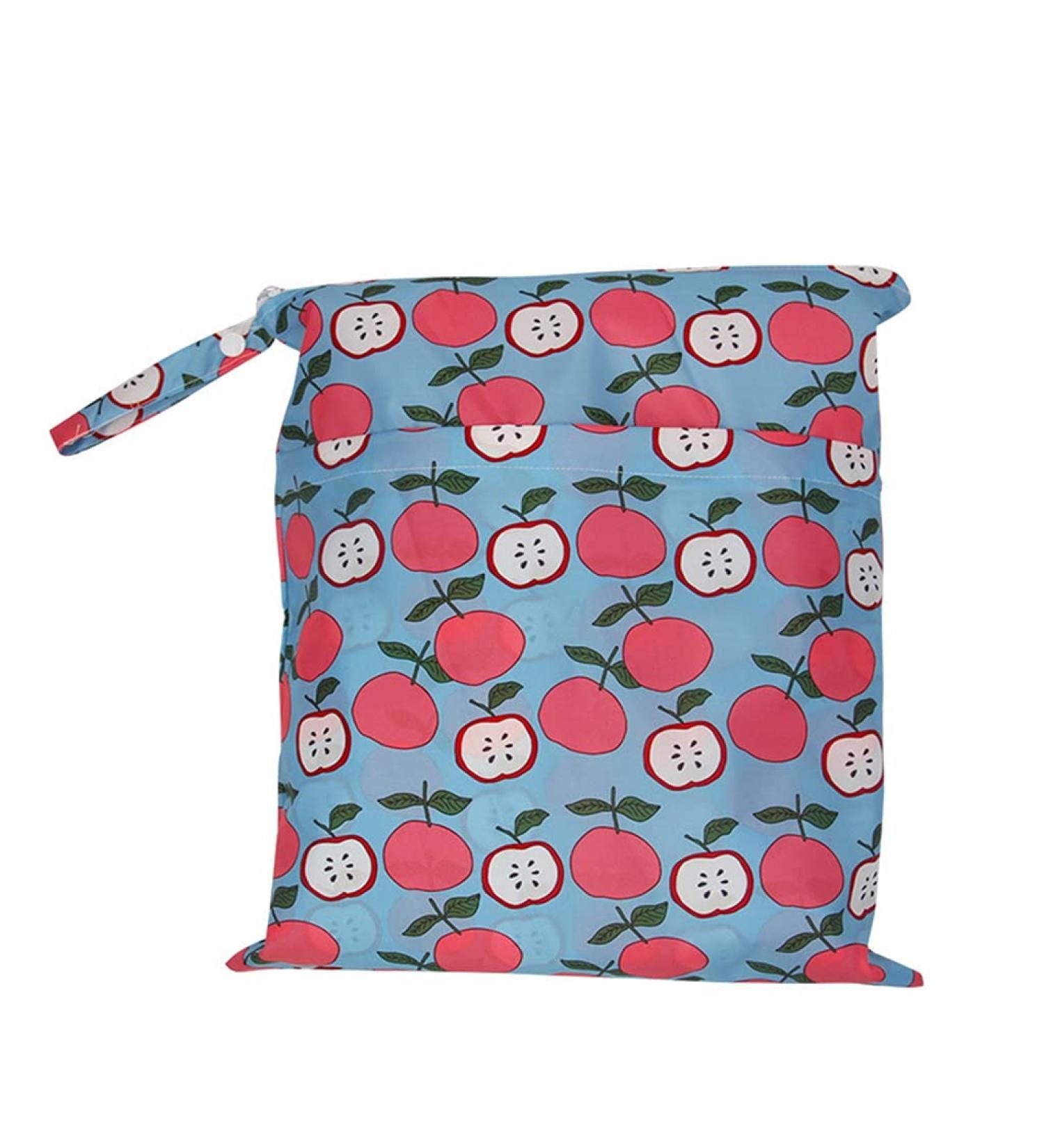 Egurs Wetbag Waterproof Reusable Diaper Bag - Nappy Bag Apple 30x36cm | Eco-Friendly Travel Solution - Buy Online on SooperMarket.com
