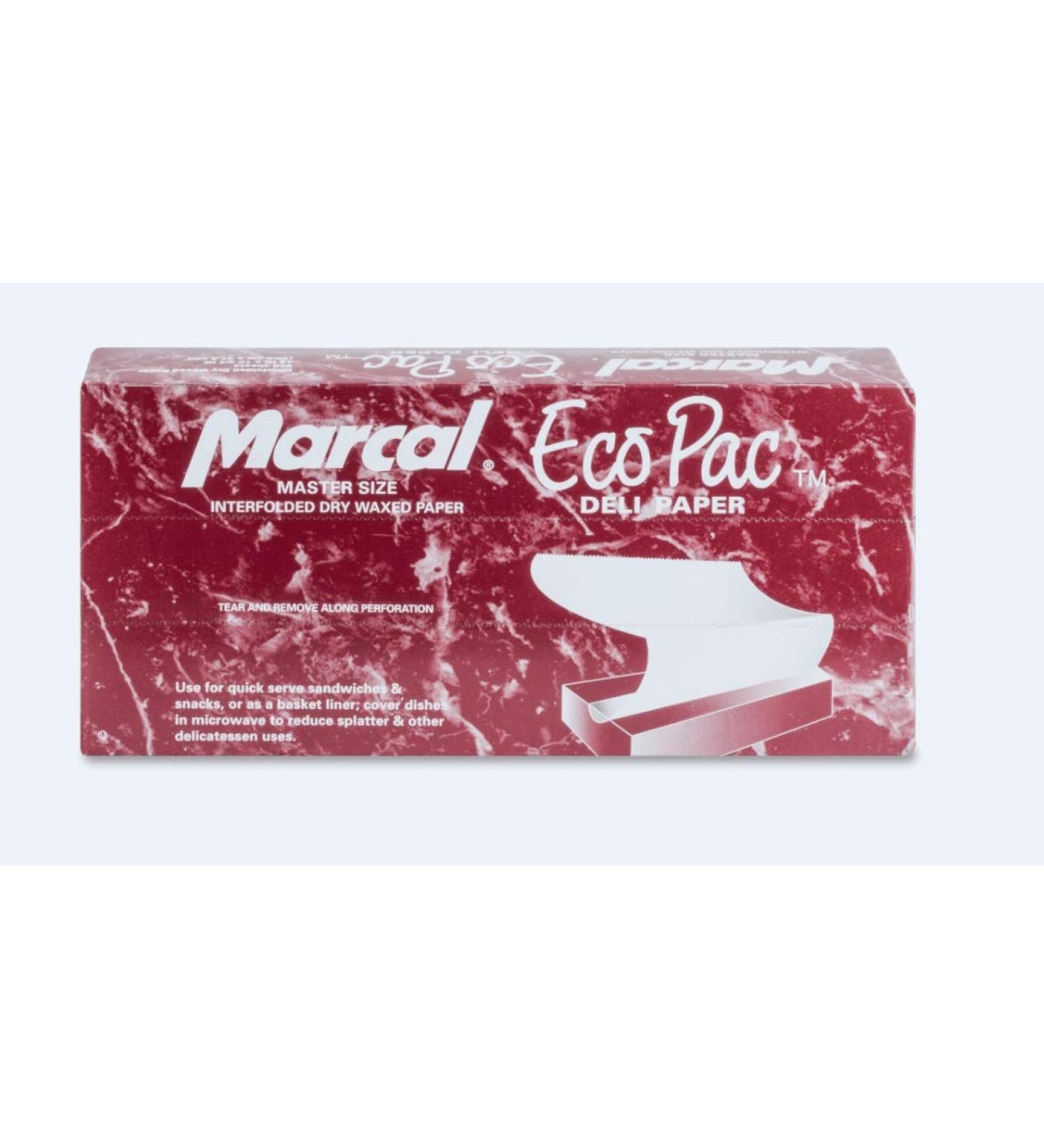 Marcal Co.-6109 Deli Wrap Interfolded Wax Paper/Dry Waxed Food Liner Master Size 12" x 10", 500 Sheets Natural