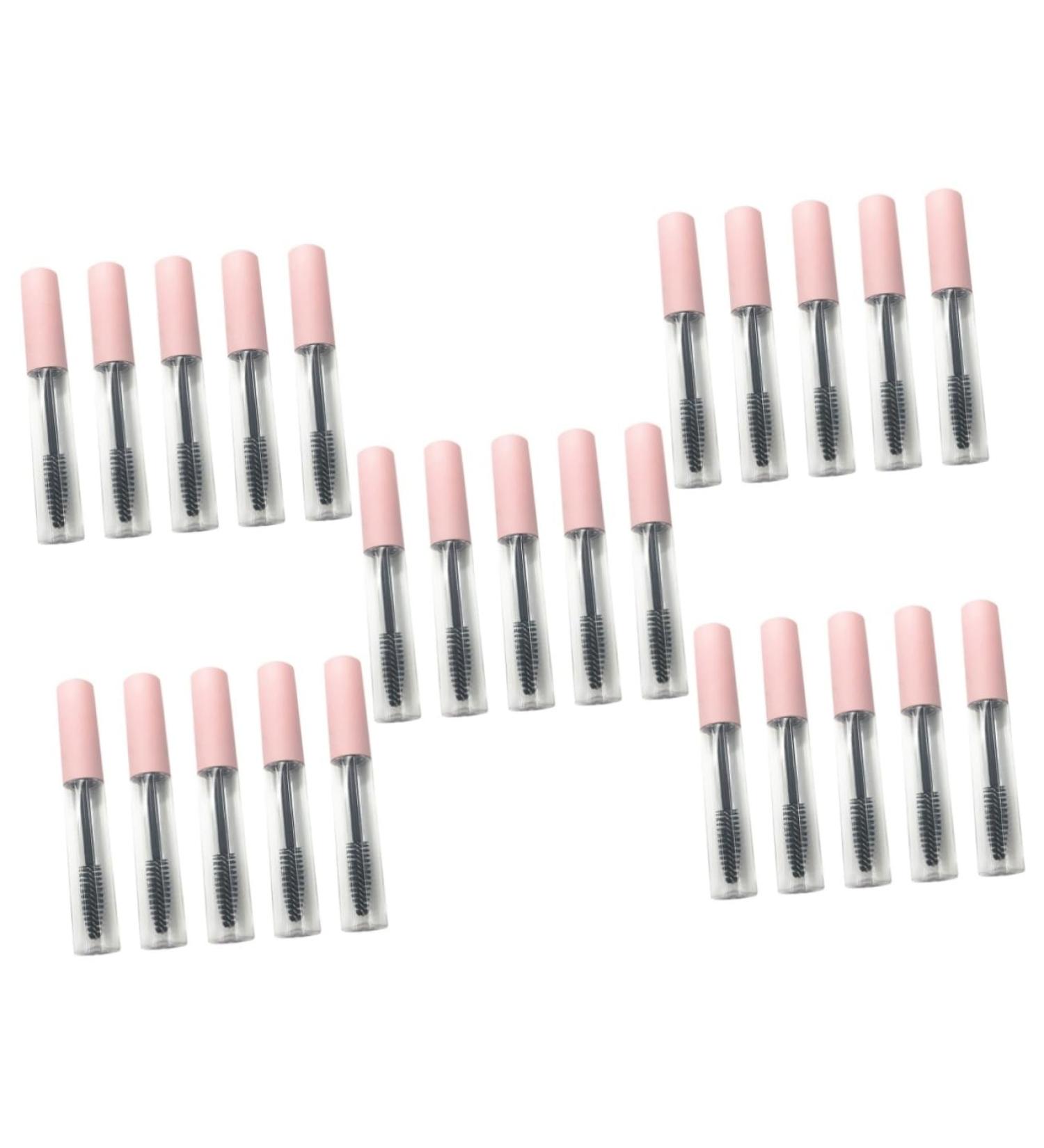 Healeved 25 Pcs Mascara Tube Cosmetic Containers Makeup Eyelash Brush Abs Pink Filling Lip Gloss Tube - Buy Online on SooperMarket.com