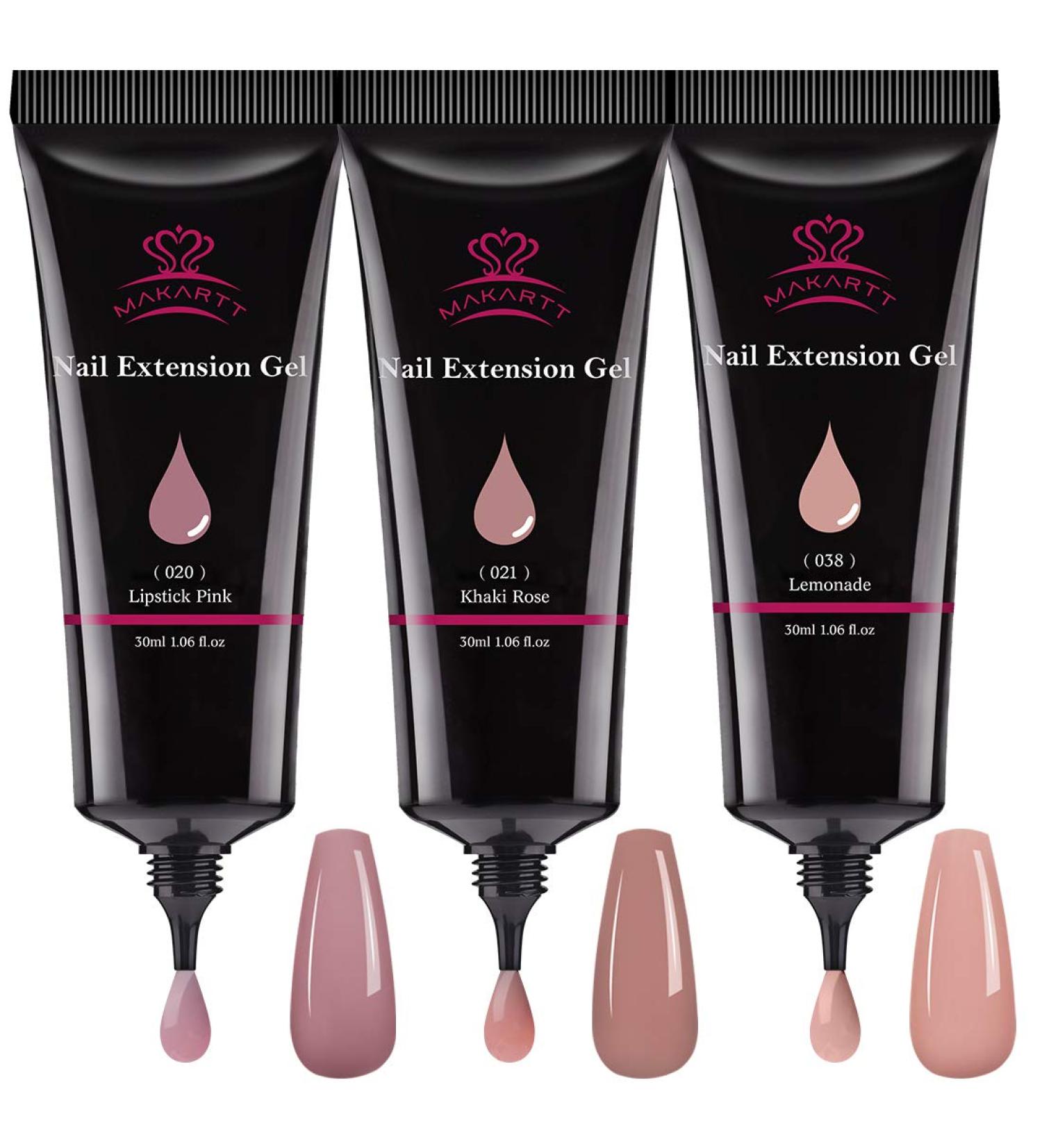 Makartt Qikgel Nude Poly Nail Gel Builder Kit - Hard Gel for Nails | Fall Trendy Nail Art Design | DIY Beauty Gift Set - Buy Online on SooperMarket.com