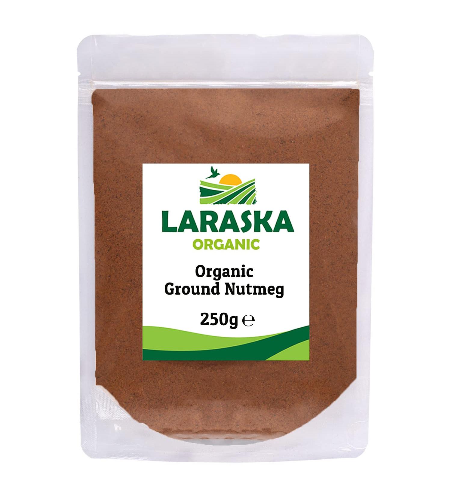 Organic Ground Nutmeg 250g - Warm Nutty Flavour Perfect Autumn Spice Organic Nutmeg Powder Certified Organic