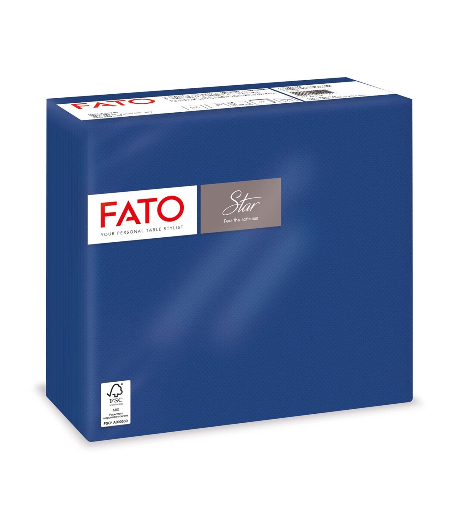 Buy FATO Night Blue Disposable Napkins - Soft & Gentle 40-Pack | 2-Layer FSC Certified 38x38 cm - Buy Online on SooperMarket.com