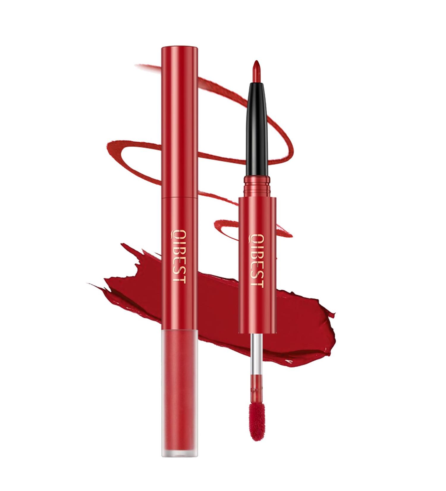 Lip Liner And liquid Lipstick Set - Lip Pencil 2-In-1- Vegan Cruelty Free - Highly Pigmented Easy To Colour - Shaping Lip Liner Set For Women And Girls (05#)