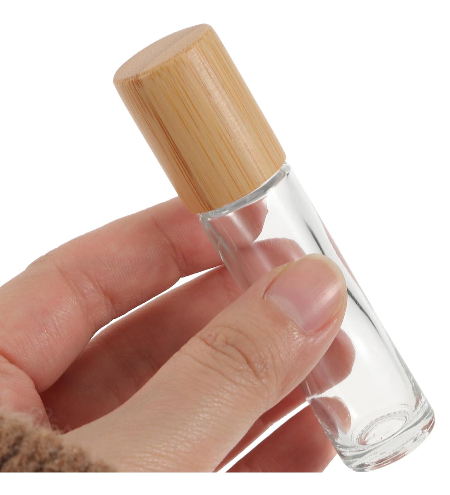 PACKOVE 10pcs 10ml Glass Roller Bottles - Refillable Essential Oil & Perfume Containers - Ideal for Cosmetics & Travel - Buy Online on SooperMarket.com