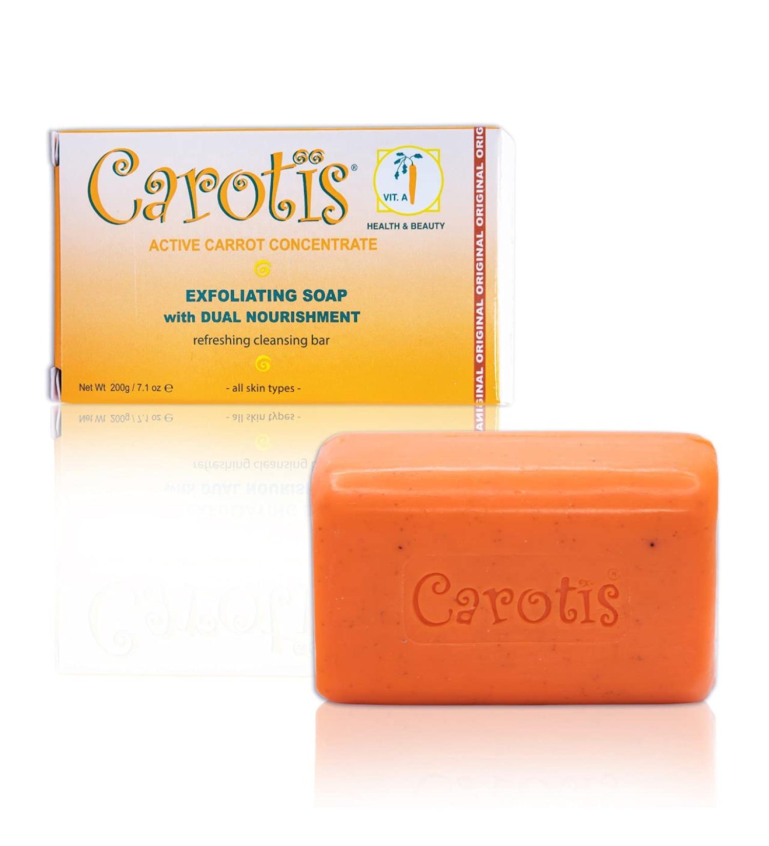 Carotis Exfoliating Soap 200g - Restore Radiance, Eliminate Dead Skin Cells, Vitamin A - Buy Online on SooperMarket.com