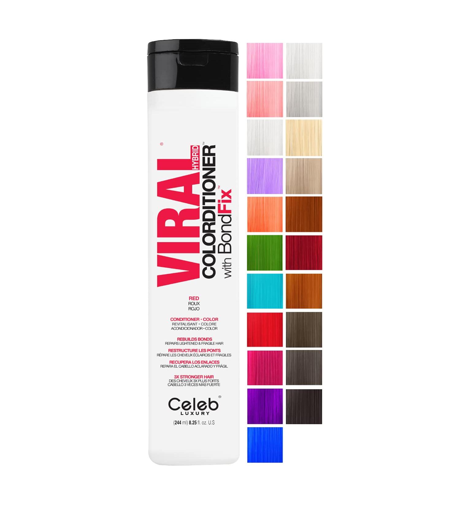 Celeb Luxury Viral Colorditioner Red 8.25 Fl Oz - Professional Semi-Permanent Hair Color Depositing Conditioner - Buy Online on SooperMarket.com