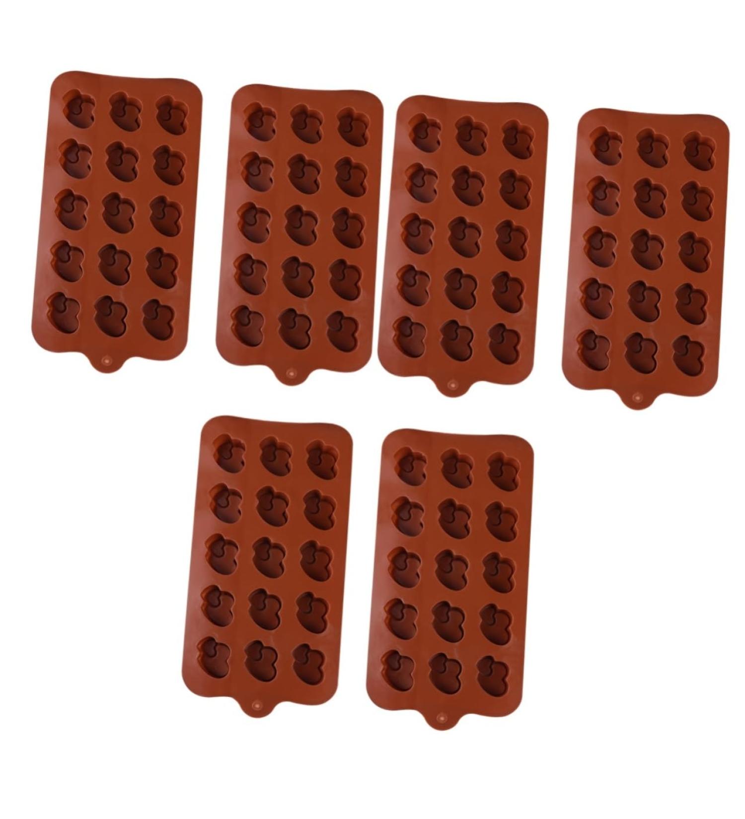 PRETYZOOM 6 Pcs Heart Silicone Molds Gum Paste Molds Chocolate Bar Molds Silicone Lollipop Mold Cupcake Molds Cookie Mould Semi Sphere Silicone Alphabet Silicone Molds Suite 3D Flower Shape - Buy Online on SooperMarket.com