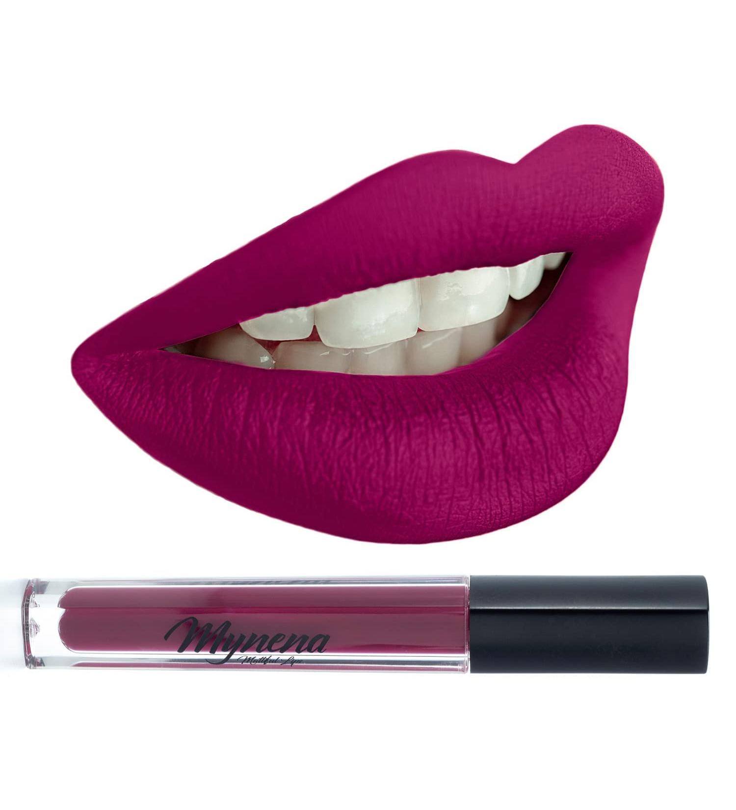 Mynena Berry Red Lip Tint Stain Matte Liquid Lipstick | Long-Lasting, Waterproof, Lightweight Formula - Talc-Free, Mica-Free, Gluten-Free, Paraben-Free | Lisy - Buy Online on SooperMarket.com