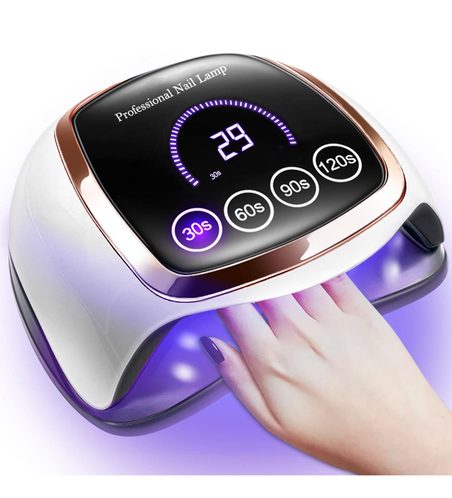 Gugusure 180W UV LED Nail Lamp with LCD Display, Auto Sensor, 4 Timer Settings | Professional Gel Curing Light for Salon and Home Use - Buy Online on SooperMarket.com
