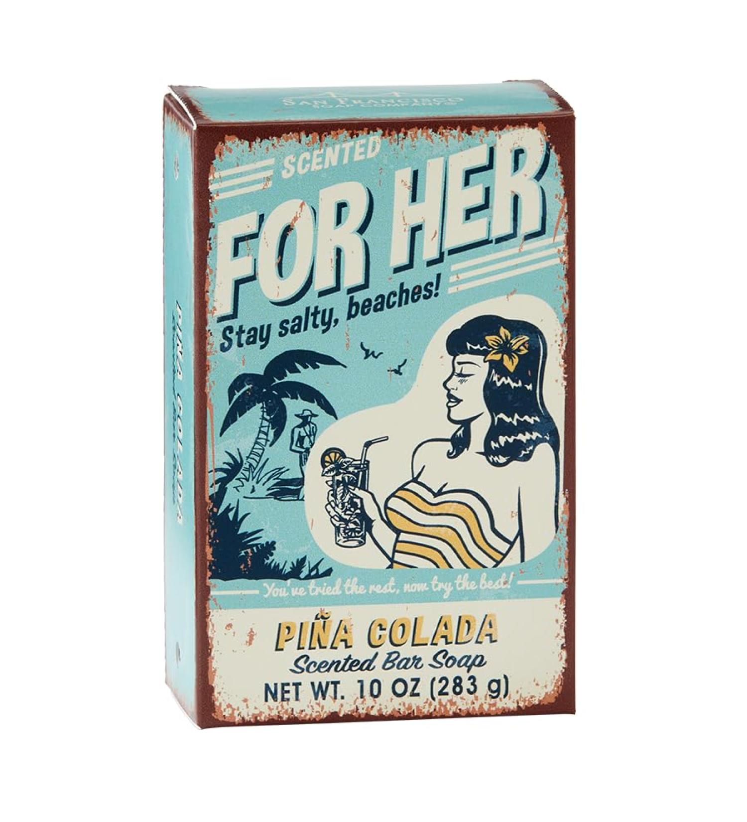 For Her Pina Colada Cocktail Soap Bar | Luxury Dye-Free | Chemical-Free | 10oz | Made in the USA | All Skin Types - Buy Online on SooperMarket.com