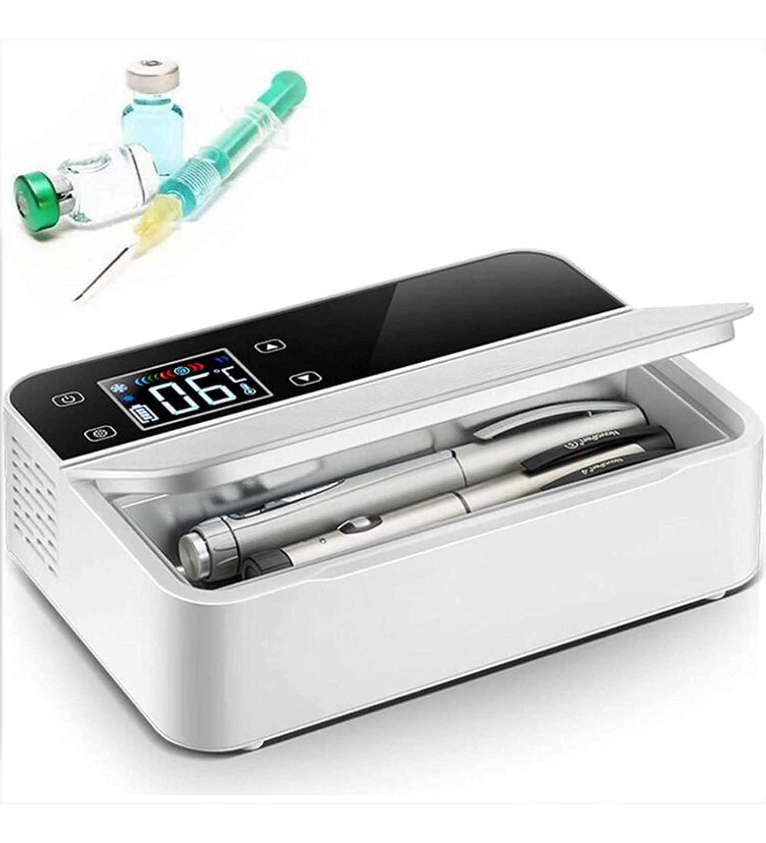 Insulin Cold Box USB Mini Medicine Refrigerator Portable Insulin Cooler Box Mini Refrigerator for Keeping Diabetes Drug Cooler 0-18 Adjustable DualCoreVersion-DualBattery - Buy Online on SooperMarket.com