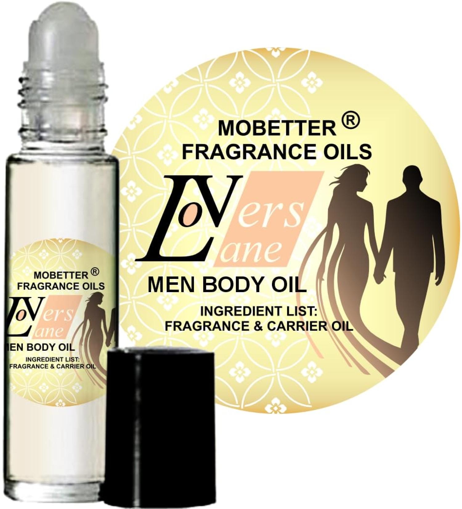 MOBETTER FRAGRANCE OILS Lovers Lane Men Cologne Body Oil 1/3 oz roll on Glass Bottle