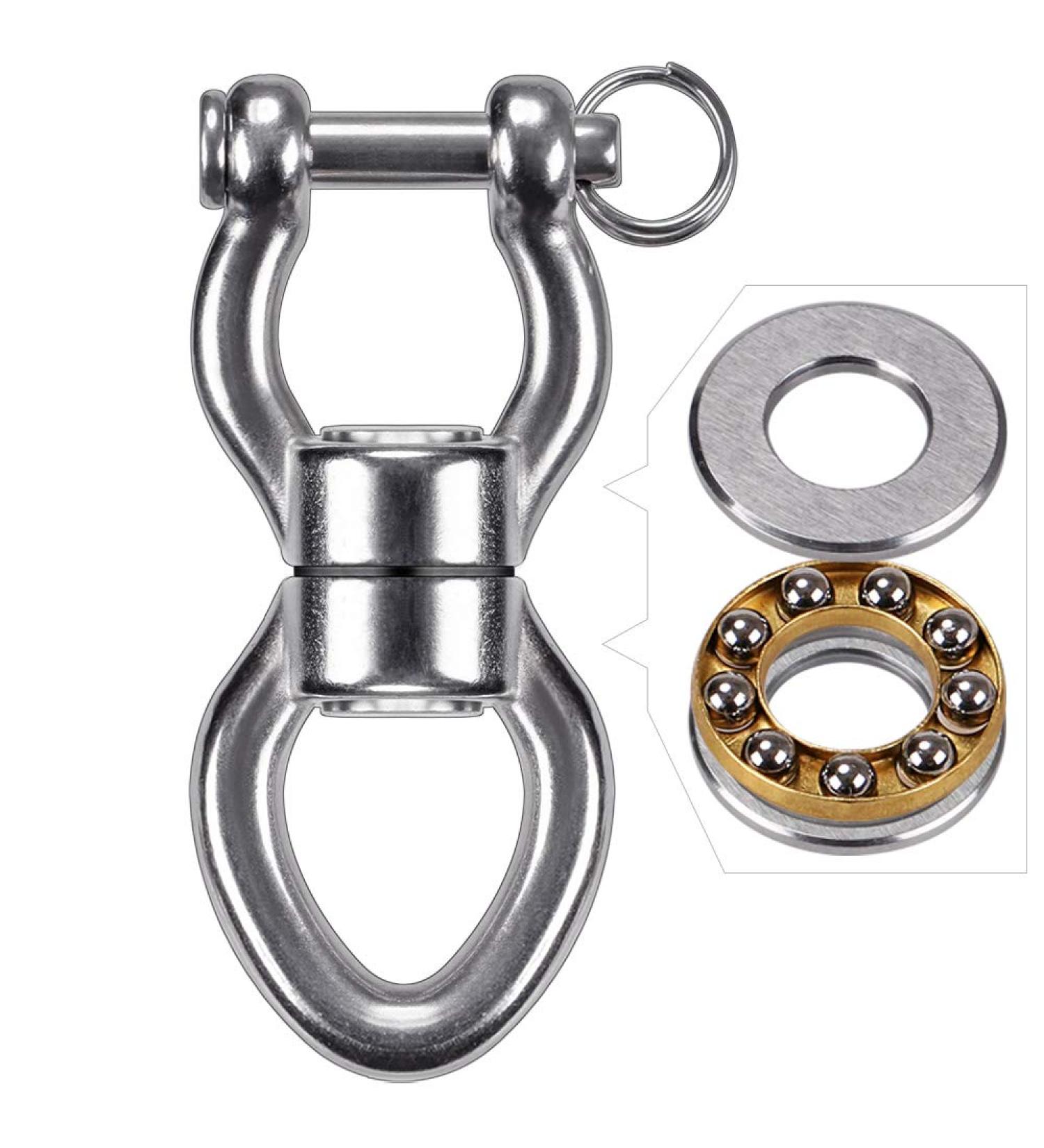 SELEWARE Silent Bearing Swing Swivel  360 Rotational Device Hanging Accessory with Removeable Buckle for Tree Swing  Hammock Chair  Climbing Rope  Yoga  Kids Swing Swivel 1200LB Capacity Swivel - Style A - Buy Online on SooperMarket.com