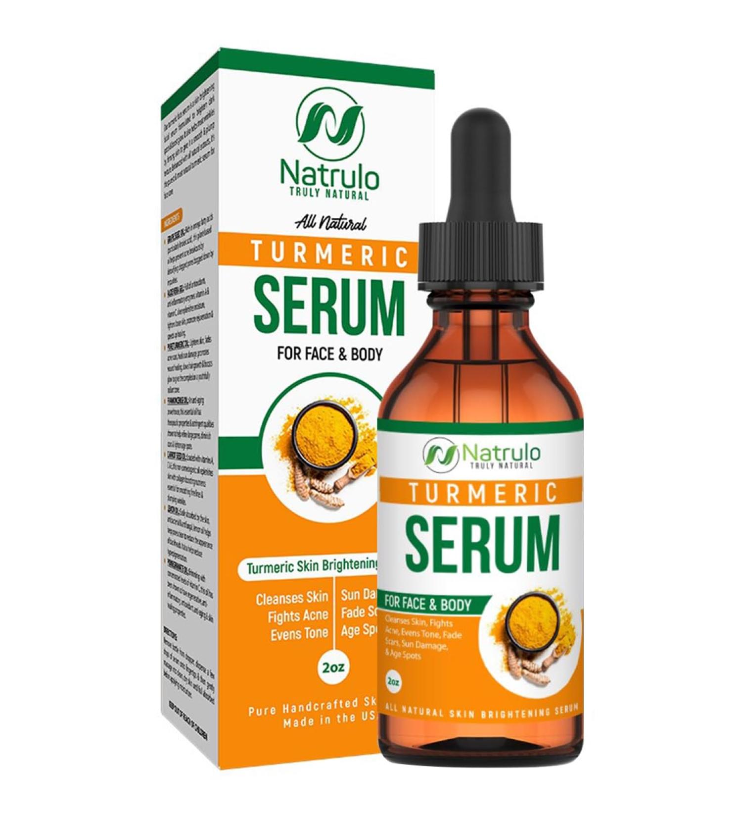 All-Natural Turmeric Serum for Face & Body | Brightening Acne-Fighting Pore-Minimizing Skin Repair - Buy Online on SooperMarket.com