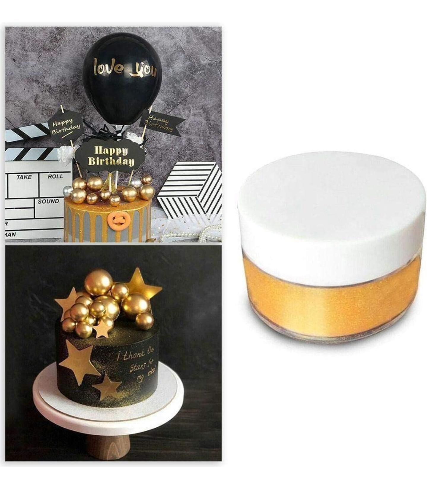 1 Cake Decoration Edible Gloss Powder Color Food 5g Decoration Gold Silver / - Buy Online on SooperMarket.com