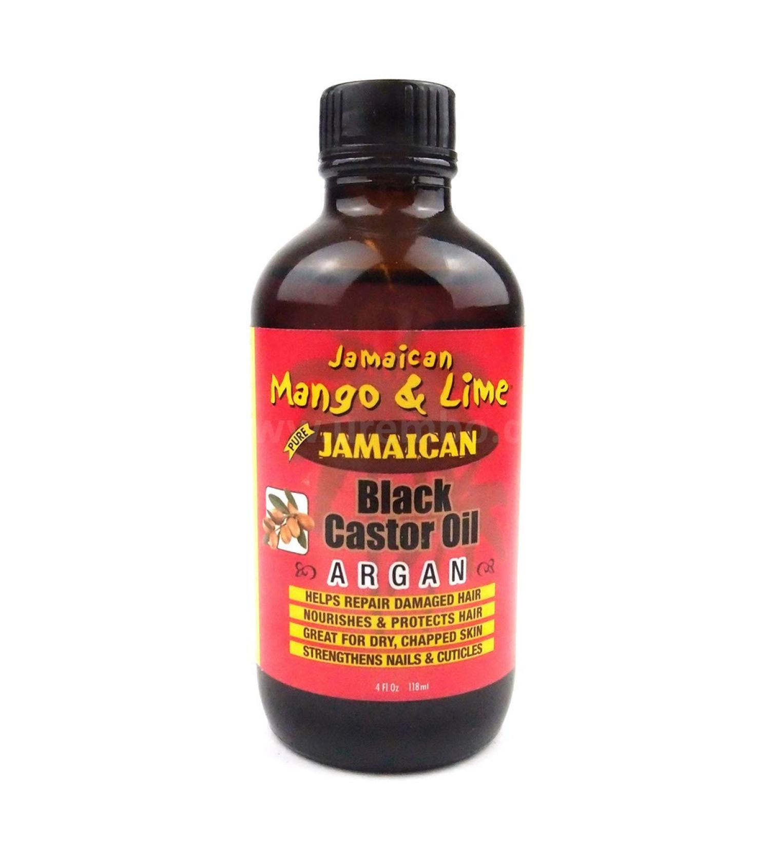 Jamaican Mango & Lime Black Castor Oil with Argan - 118ml Lime & Mango (1 Pack) - Enhance Hair & Skin Care - Buy Online on SooperMarket.com