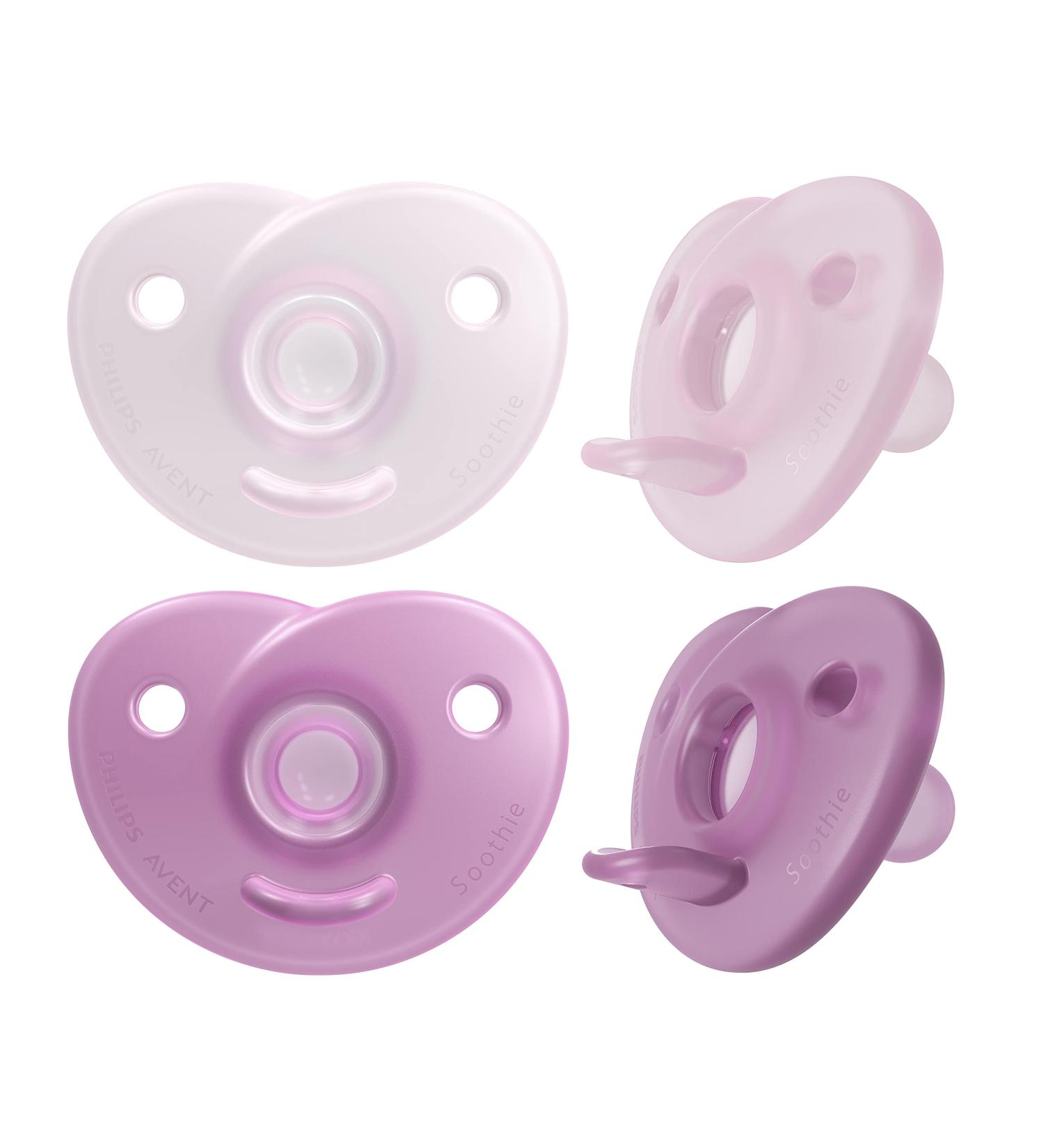 Philips AVENT Soothie Heart Pacifier 0-3 Months Pink/Light Pink 4 Pack SCF099/42 4 Pack 0-3m Pink/Light Pink - Buy Online on SooperMarket.com