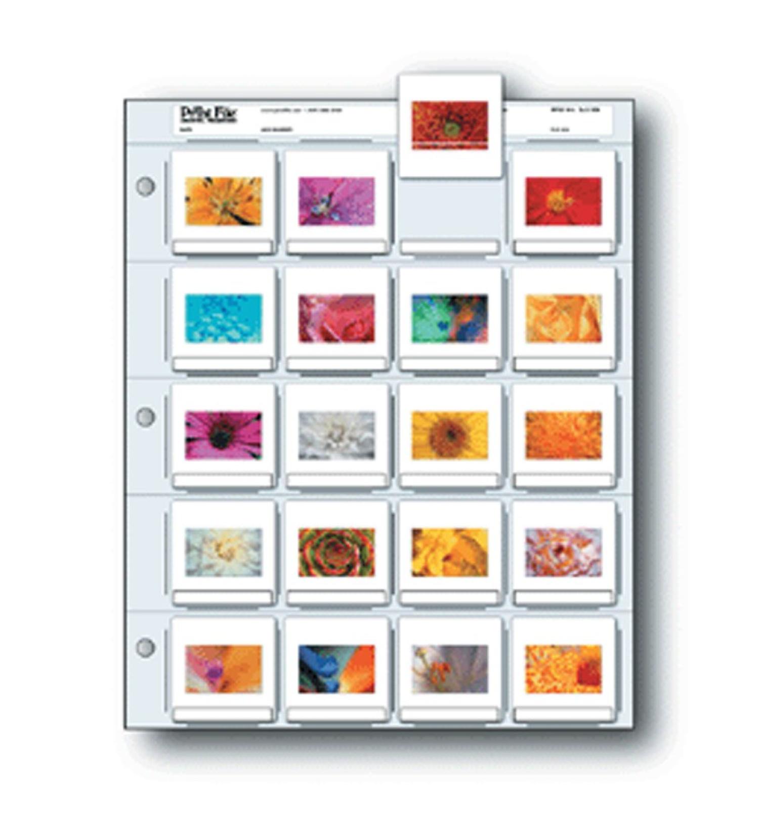 Printfile Top Load Holds 20 35mm Slides 100 Pack - Printfile 2X220B100