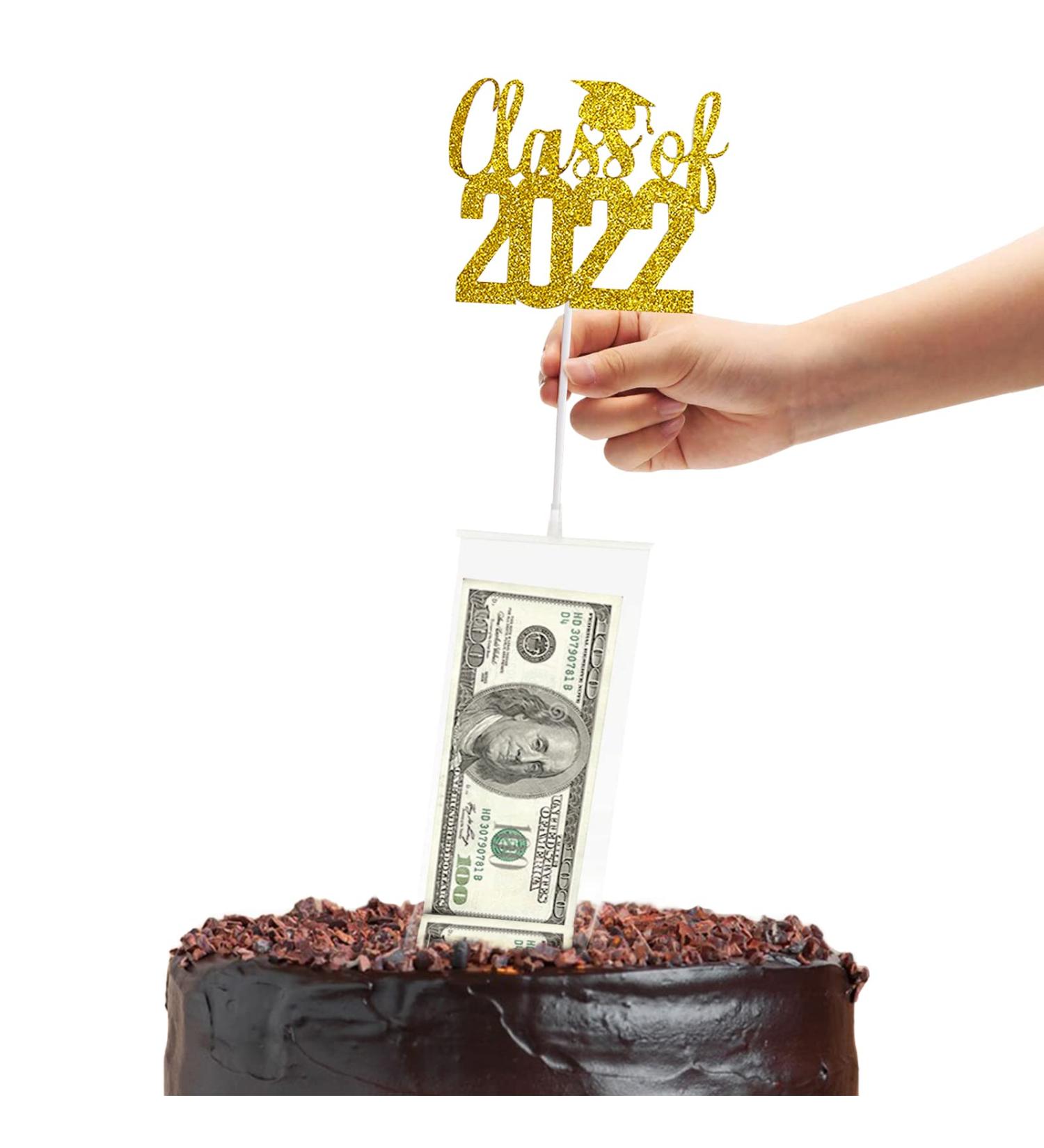 2022 Graduation Cake Topper with Money Cake Box & 30 Pockets - Graduation Party Supplies for Kindergarten to College - Class of 2022 Congrats Grad Decoration - Buy Online on SooperMarket.com