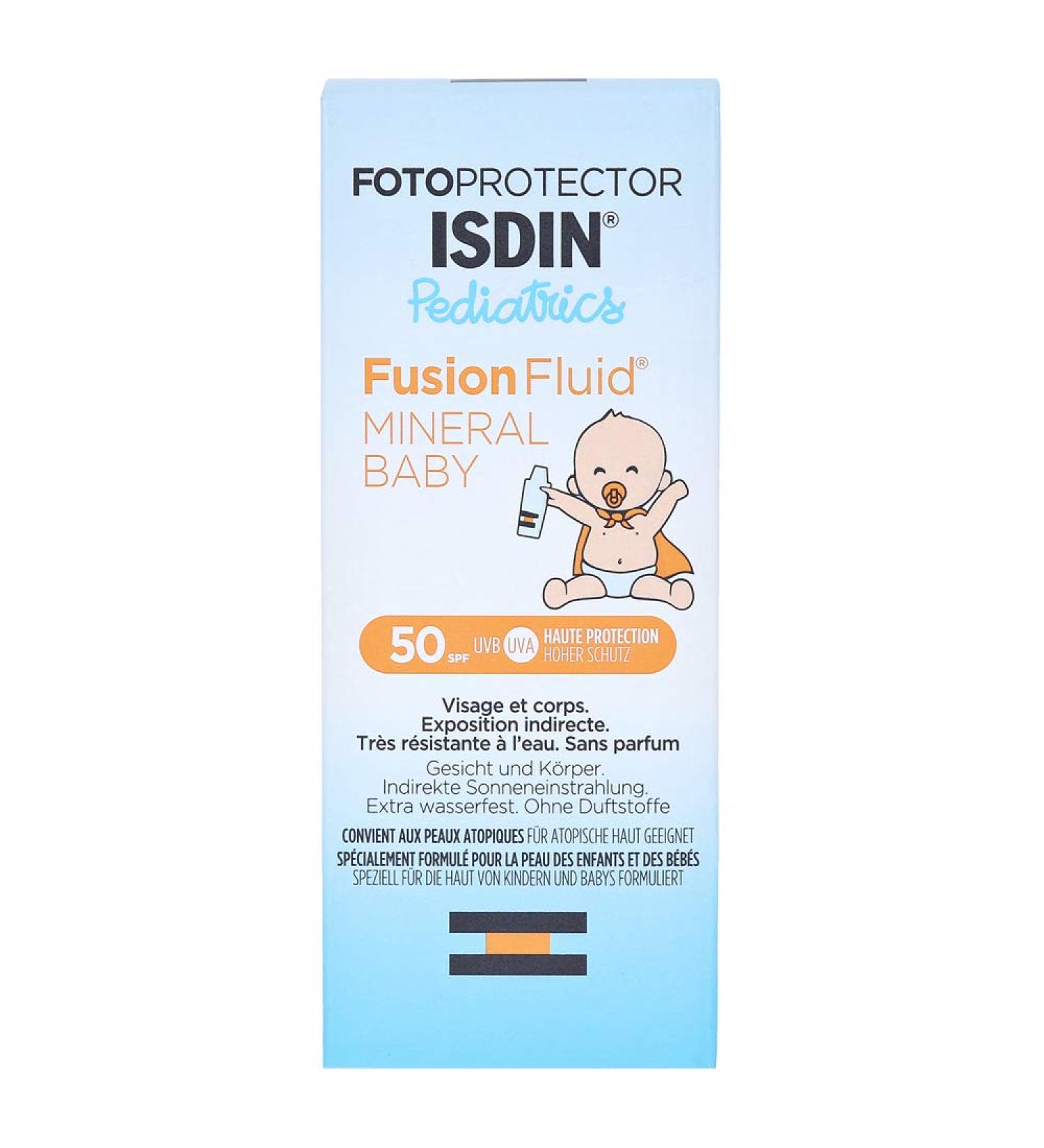 ISDIN Photoprotector Pediatric Fusion Fluid Baby SPF 50 - 50ml | Best Sunscreen for Infants International Shipping Available - Buy Online on SooperMarket.com