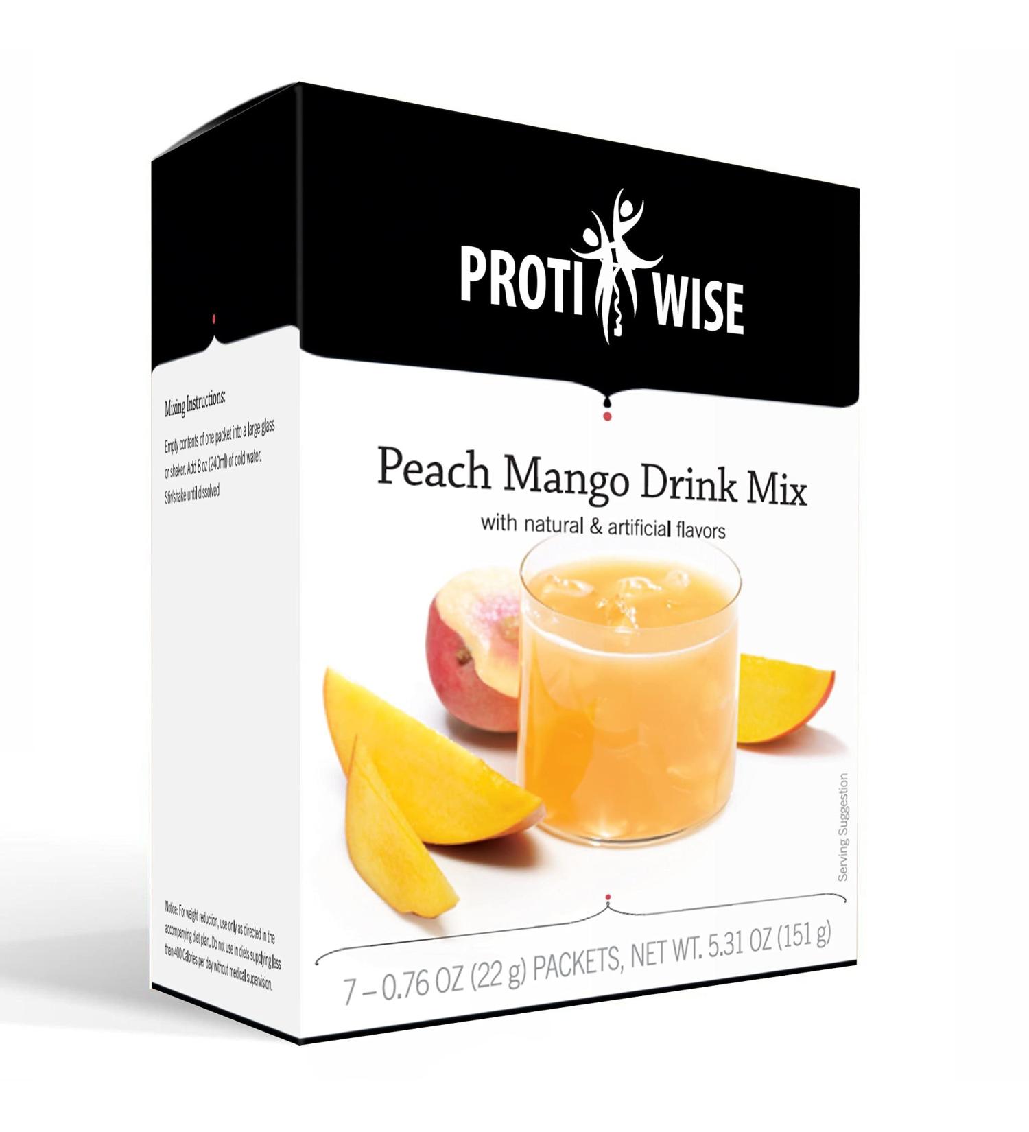 ProtiWise Peach Mango High Protein Diet Drink (7/Box) - Delicious and Nutritious\tboost your weight loss journey with this refreshing drink - Buy Online on SooperMarket.com