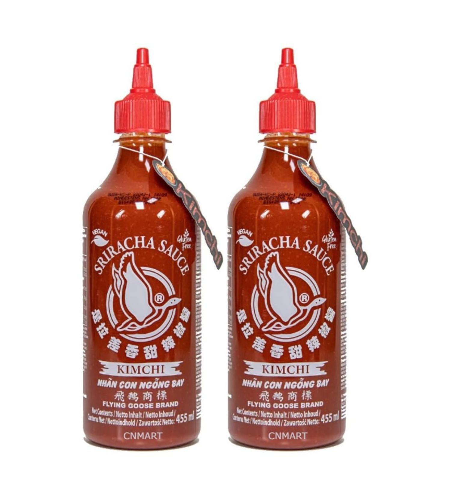 Flying Goose Sriracha Kimchi Hot Chilli Spicy Sauce Vegan 455ml (Pack of 2) by CNMART - Buy Online on SooperMarket.com