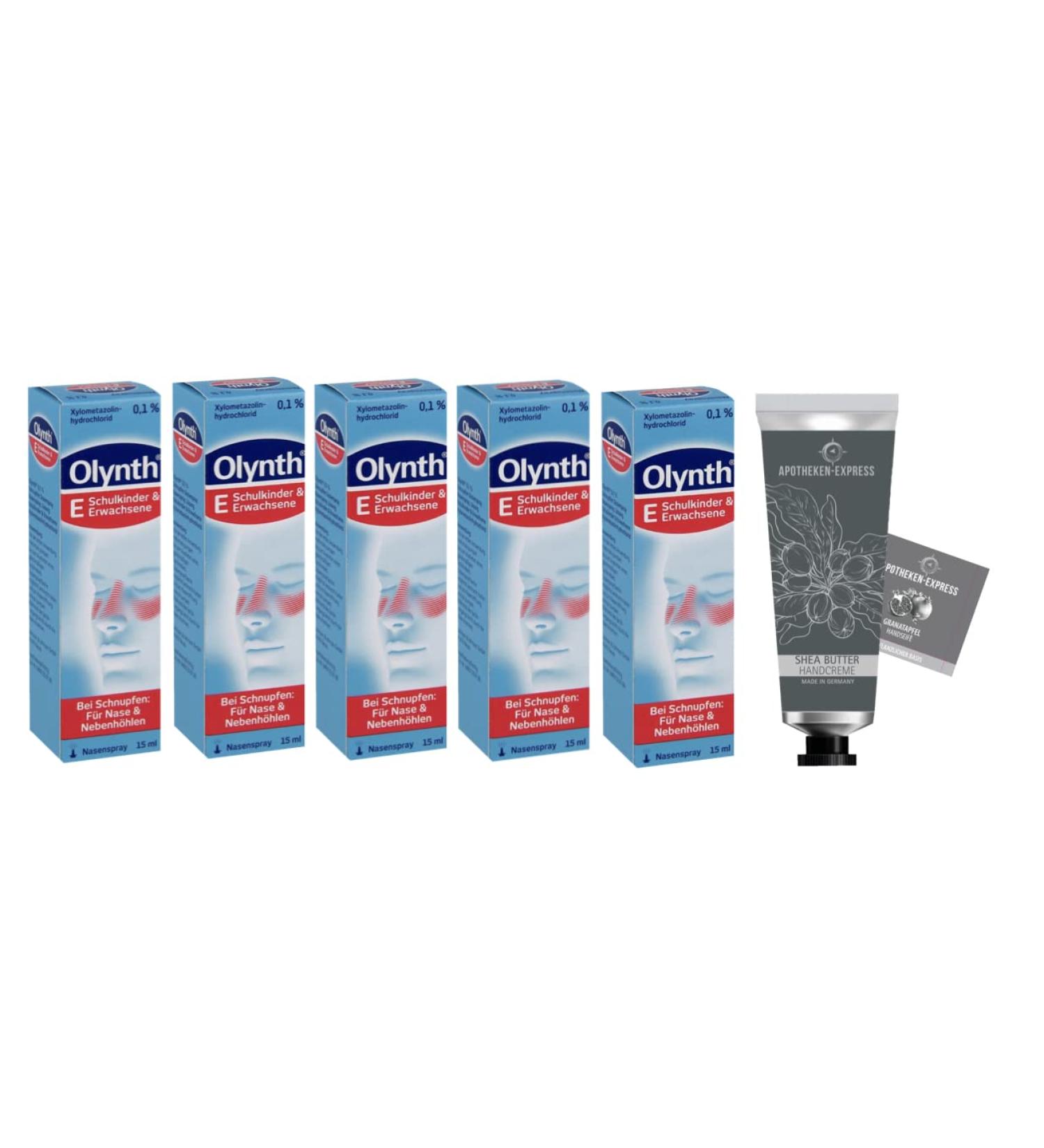 Olynth Nasal Spray 0.1% Set - 5 x 15ml + Free Hand Cream/Soap | Apotheken-Express - Fast International Shipping - Buy Online on SooperMarket.com