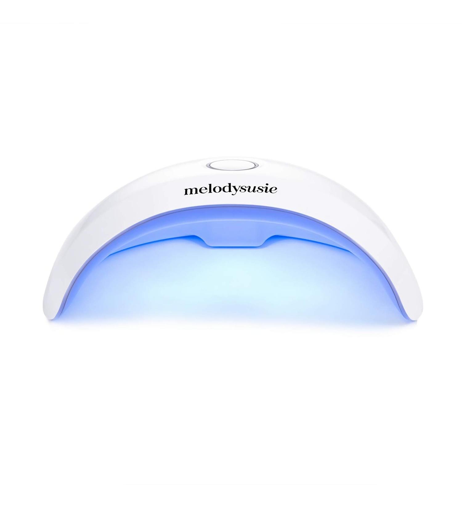 Melodysusie Mini Pocket UV LED Nail Lamp - Portable Gel Nail Light for Fast Curing | 2 Timers, Manicure Nail Dryer for Home & Travel - White - Buy Online on SooperMarket.com