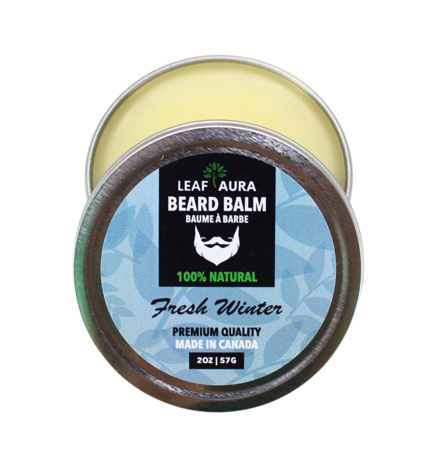 Premium 100% Natural Beard Balm - Fresh Winter Scent | Made in Canada 57g - International Shipping Available - Buy Online on SooperMarket.com