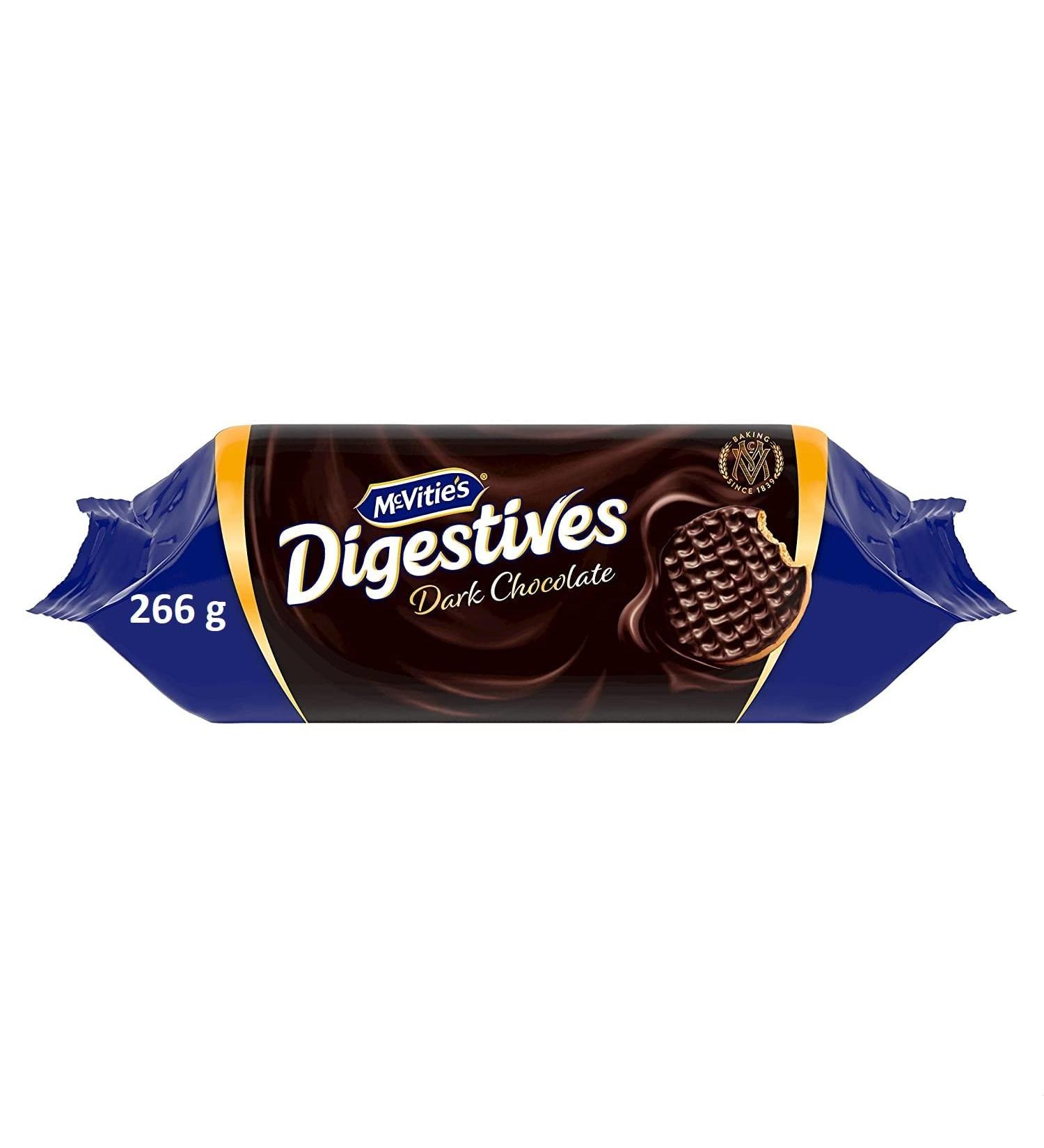 McVitie's Digestive Dark Chocolate Biscuits 266g - Pack of 4 | Zuvo Packed Original British Cookies - Buy Online on SooperMarket.com