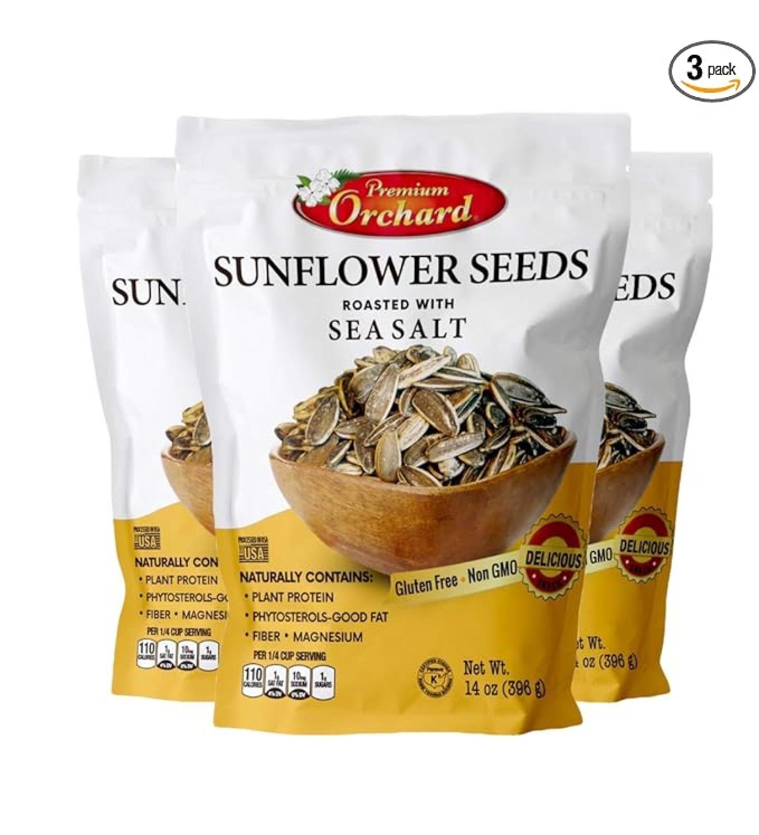 Premium Orchard Mixed Nuts Roasted Sunflower Seeds - Original Lightly Salted  Non-GMO  Gluten-Free  Vegan  Keto-Friendly Snack - 3 Bags - Buy Online on SooperMarket.com