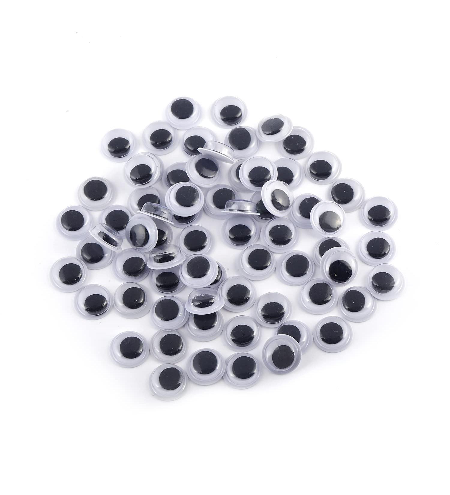 200pcs Self-Adhesive Wiggly Googly Eyes 8mm for Dolls, Crafts - Black & White - Buy Online on SooperMarket.com