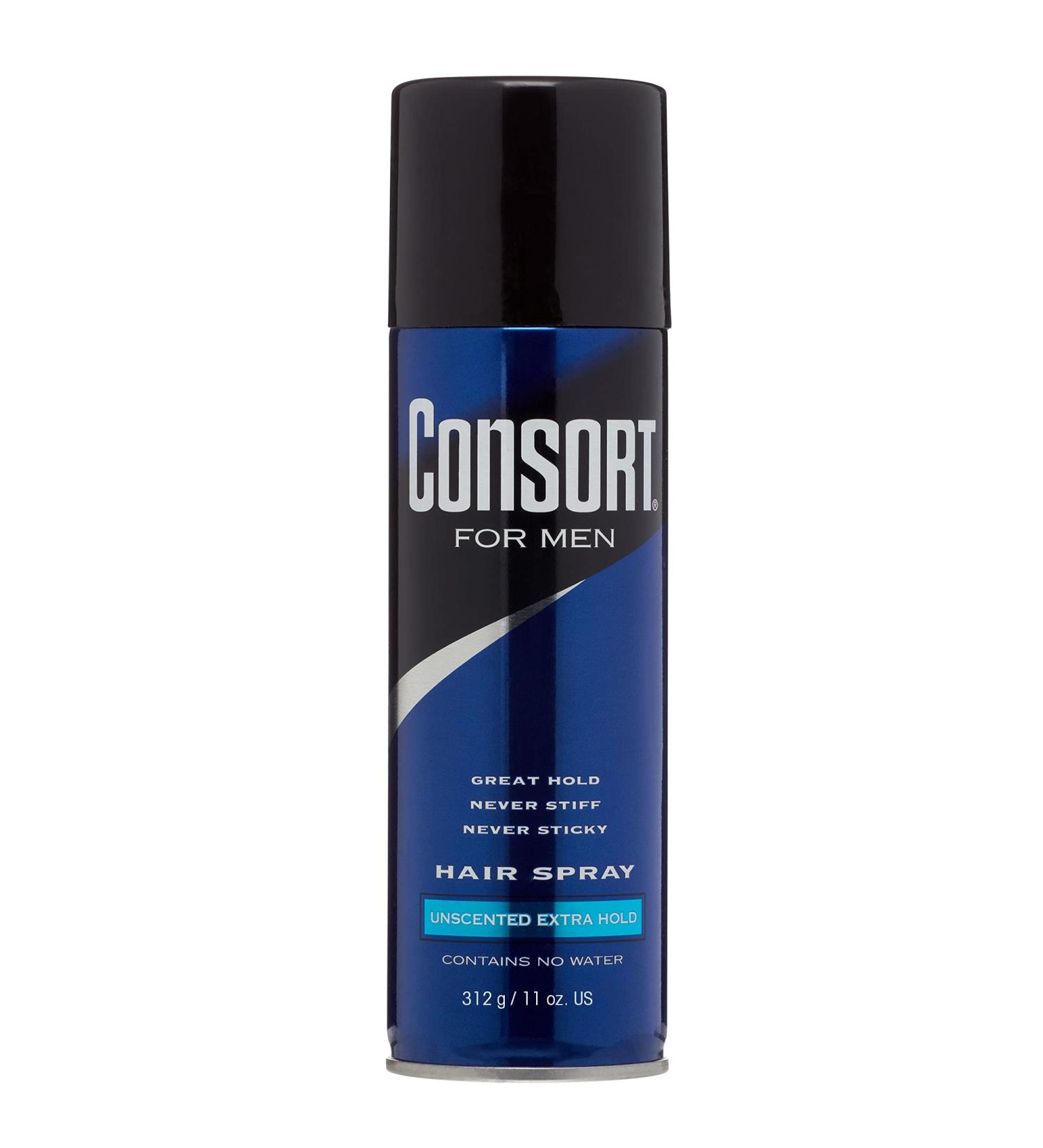 Consort Extra Hold Mens Hair Spray Unscented 11 oz - Strong Hold Aerosol - Buy Online on SooperMarket.com