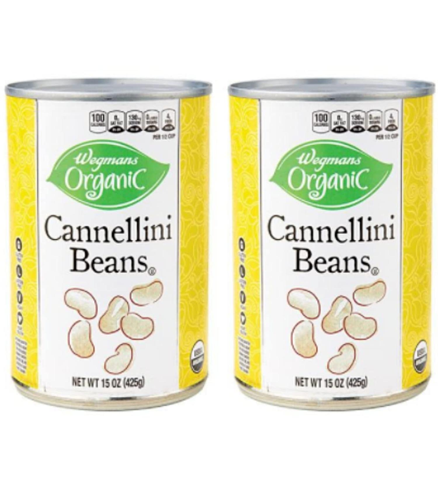 Wegmans Organic Cannellini Beans 15 Oz. (2 Pack) - Premium Quality and USDA Certified Organic - Buy Online on SooperMarket.com