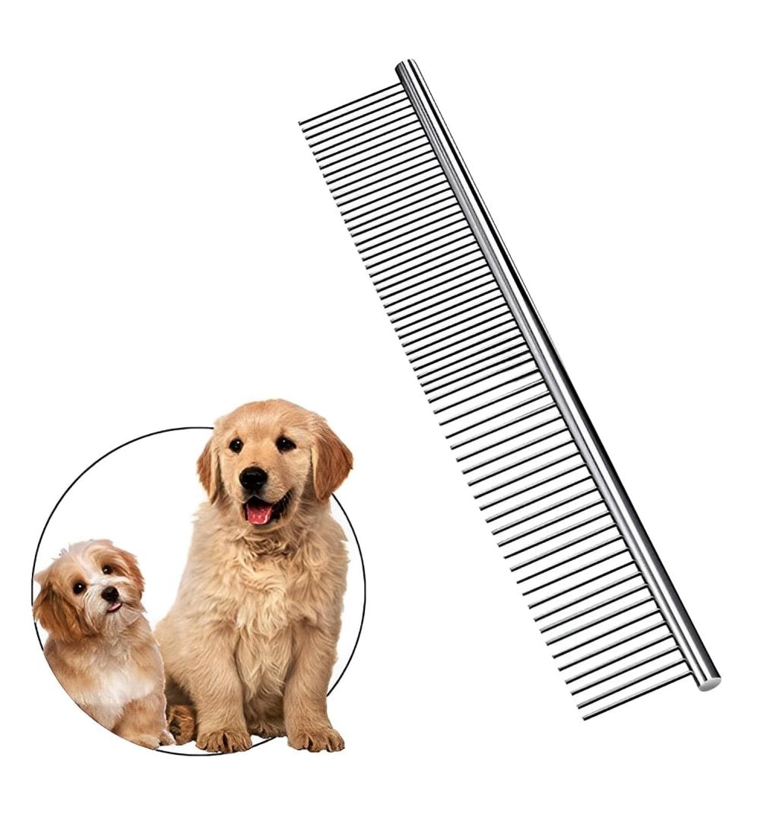 Redreo Stainless Steel Pet Comb for Dogs - Effective Deshedding & Knot Removal Tool for Poodles & All Breeds - Buy Online on SooperMarket.com