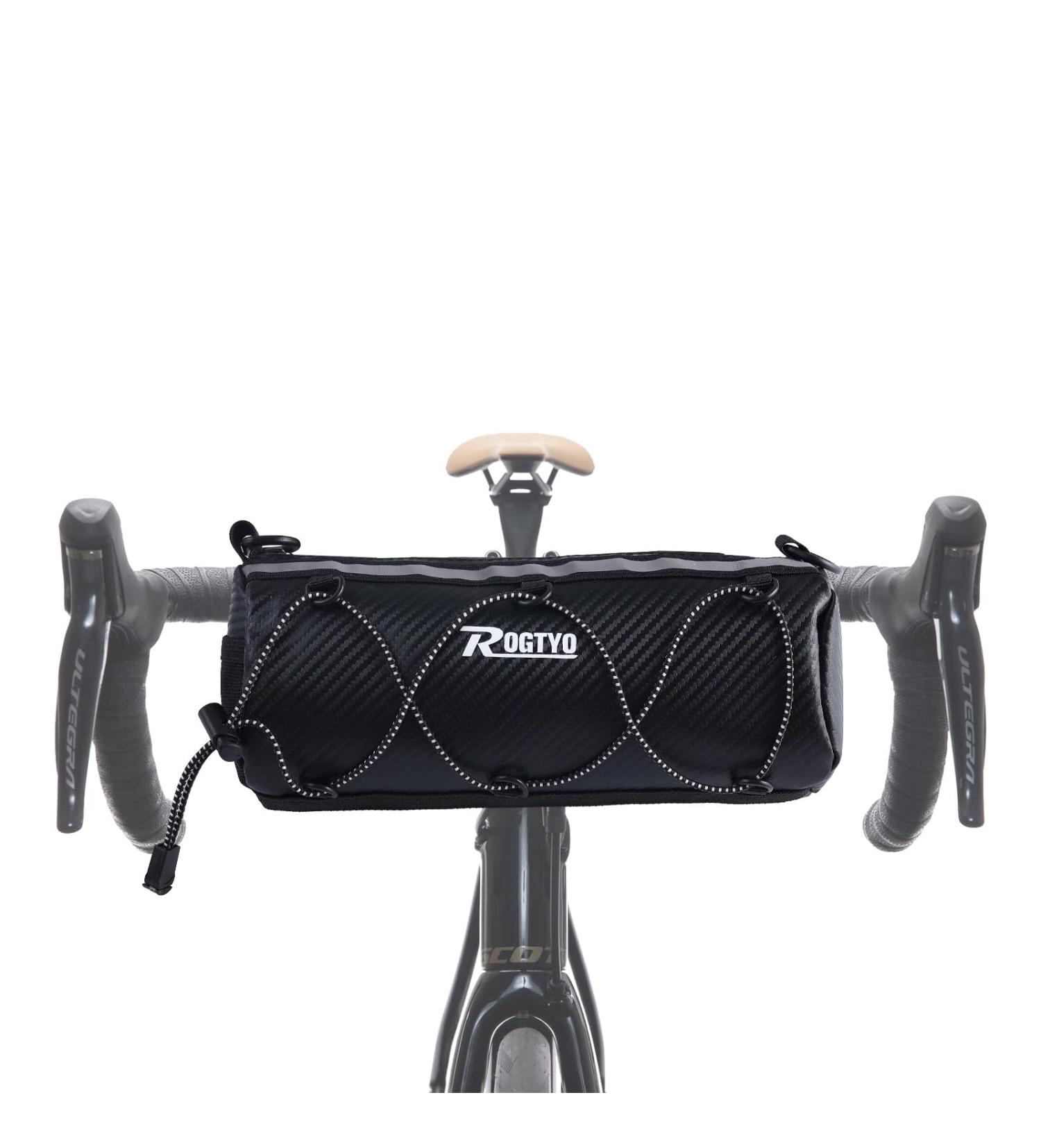 Rogtyo 3L Waterproof Bike Handlebar Pocket | Ideal for Bike Packing & Cycling Travel | Reflex Strip for Racing & Mountain Bikes - Buy Online on SooperMarket.com